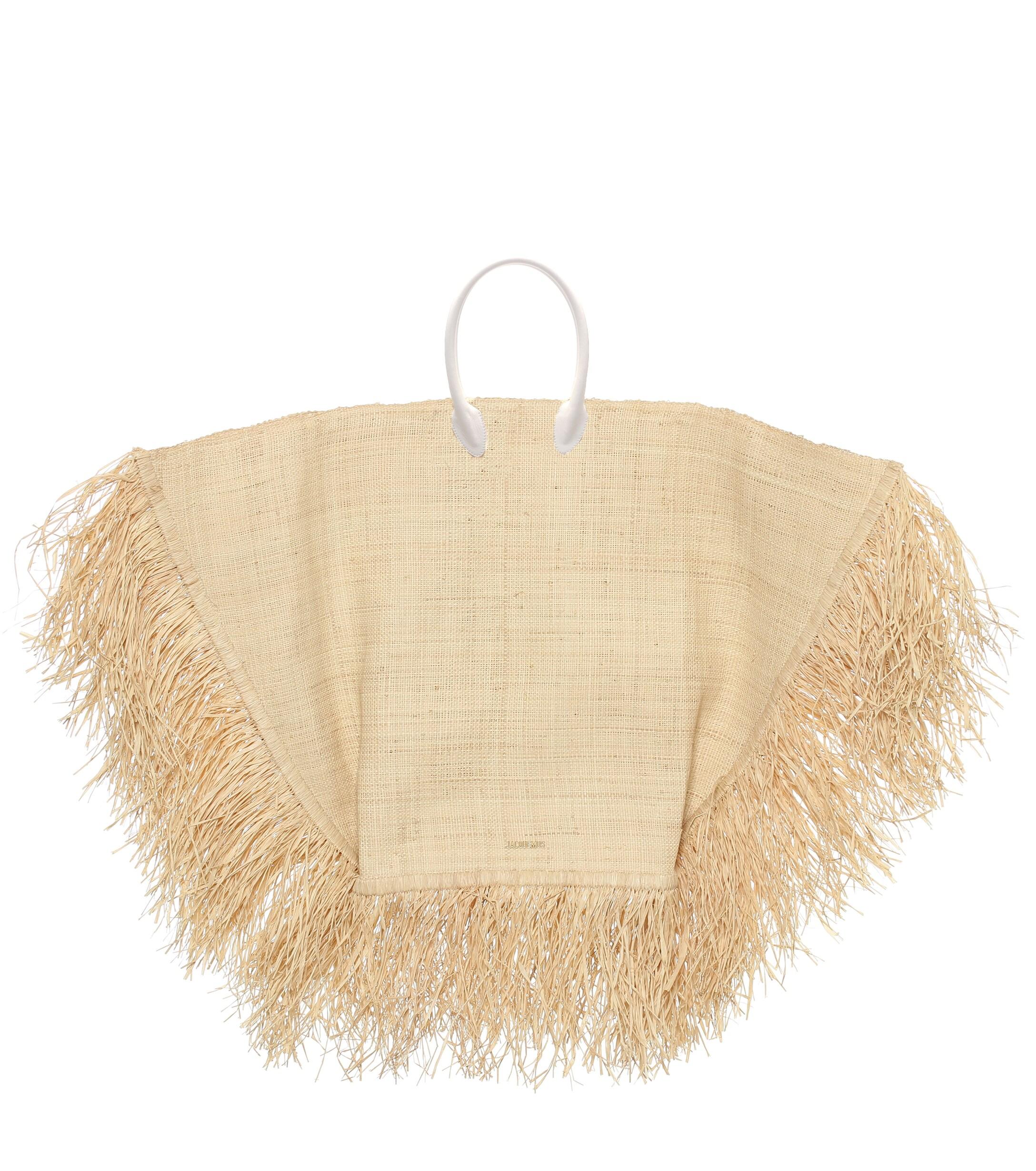 Jacquemus Frayed Straw Tote Bag By in Natural | Lyst