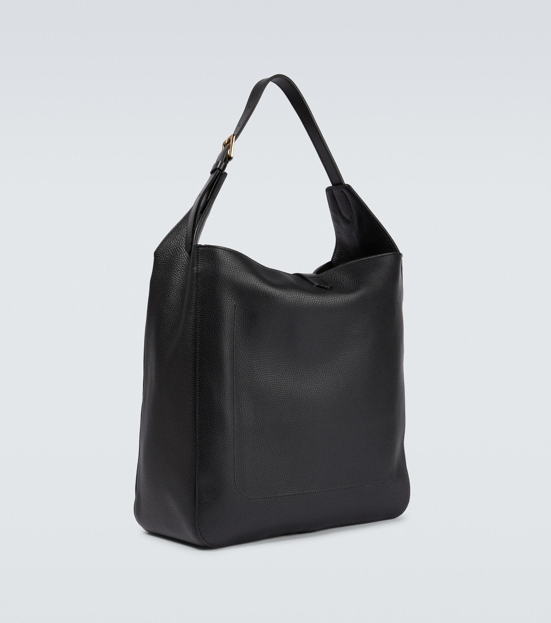 Tom Ford Large Belted Leather Tote in Black for Men | Lyst