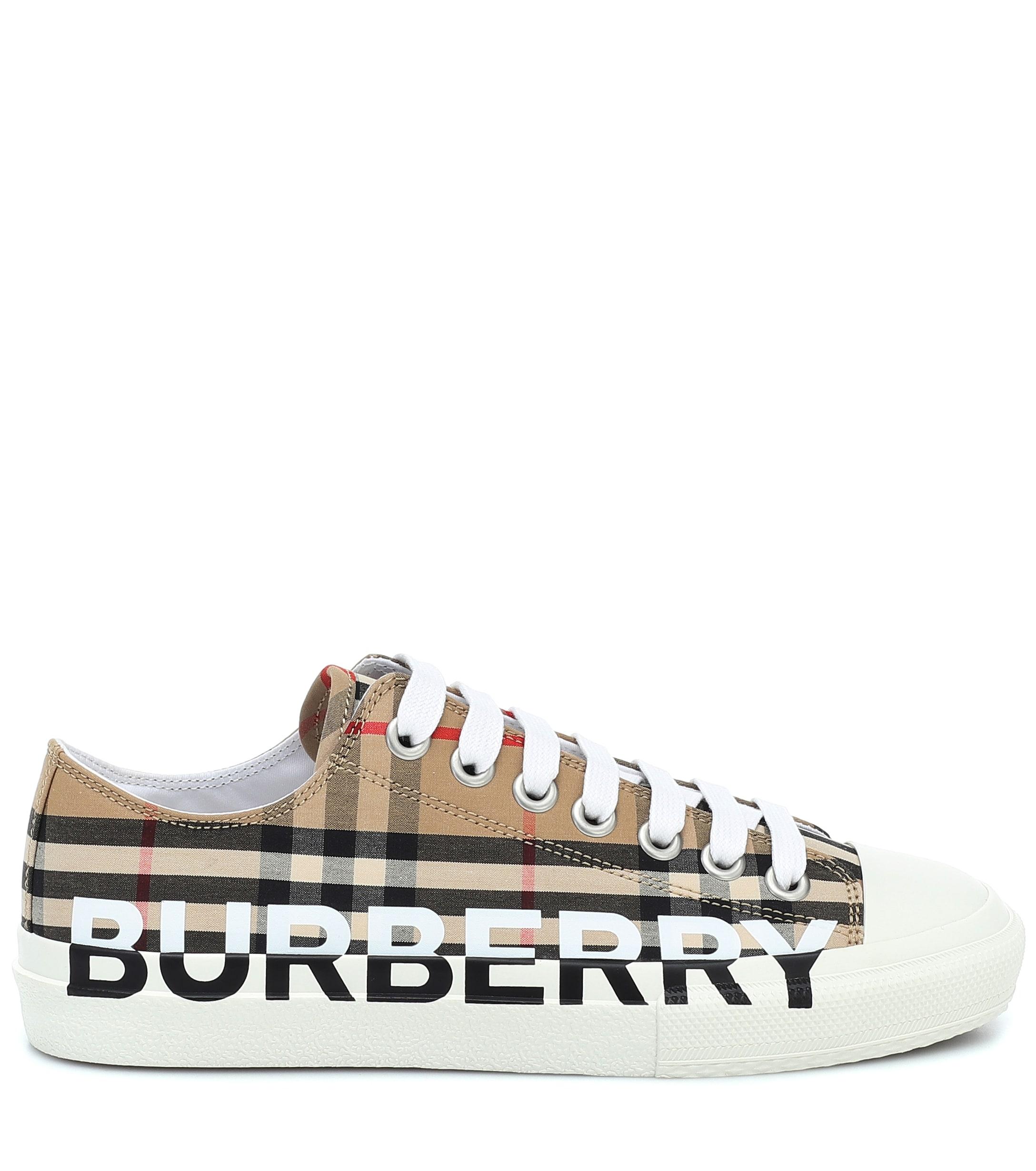 burberry logo print platform sneaker
