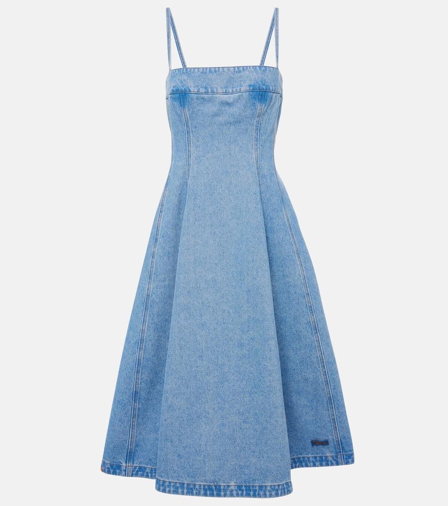 mirenia denim midi dress Marni Denim Midi Dress in Blue