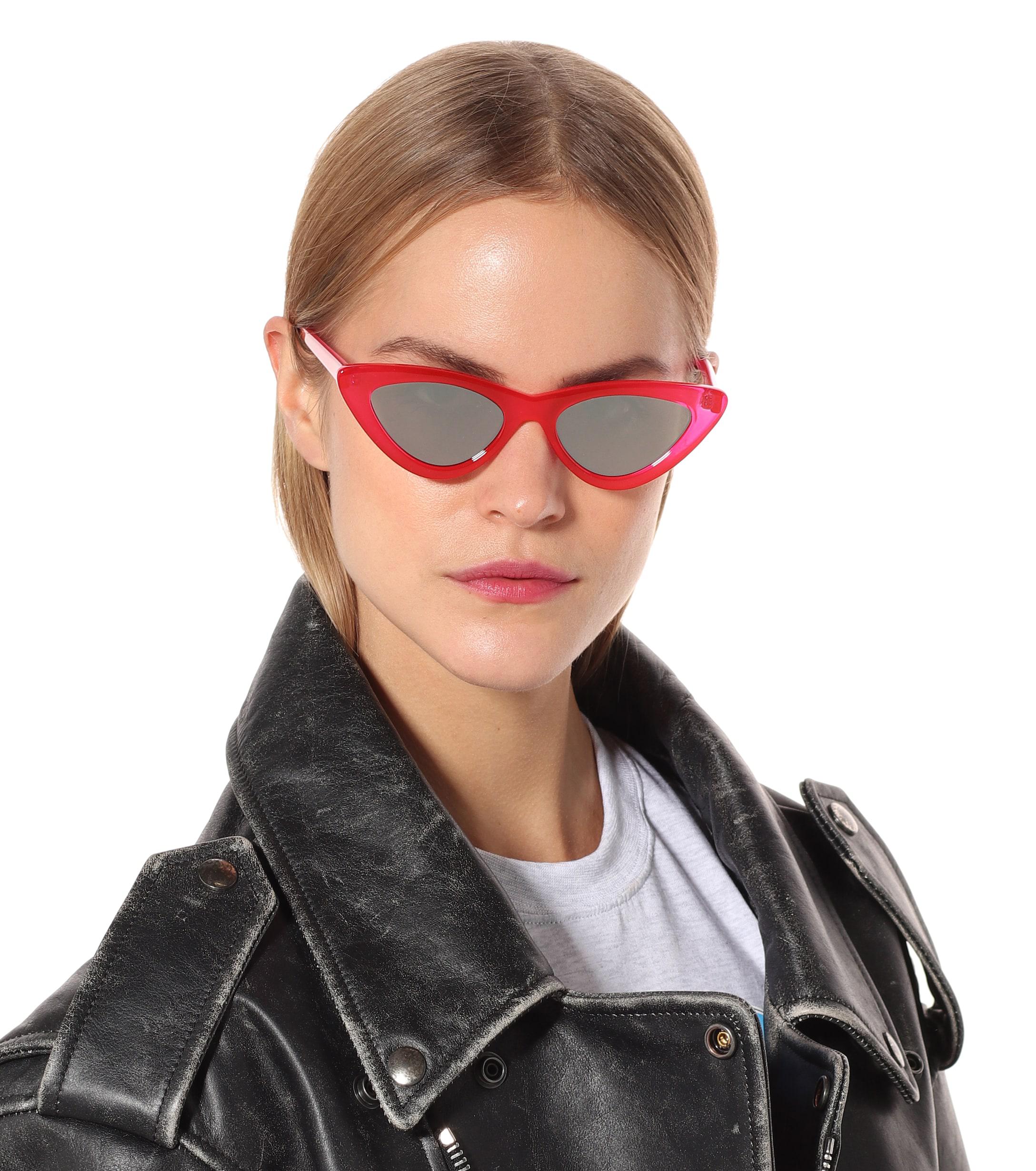 Le Specs Synthetic X Adam Selman The Last Lolita Cat-eye Sunglasses in Red  - Lyst