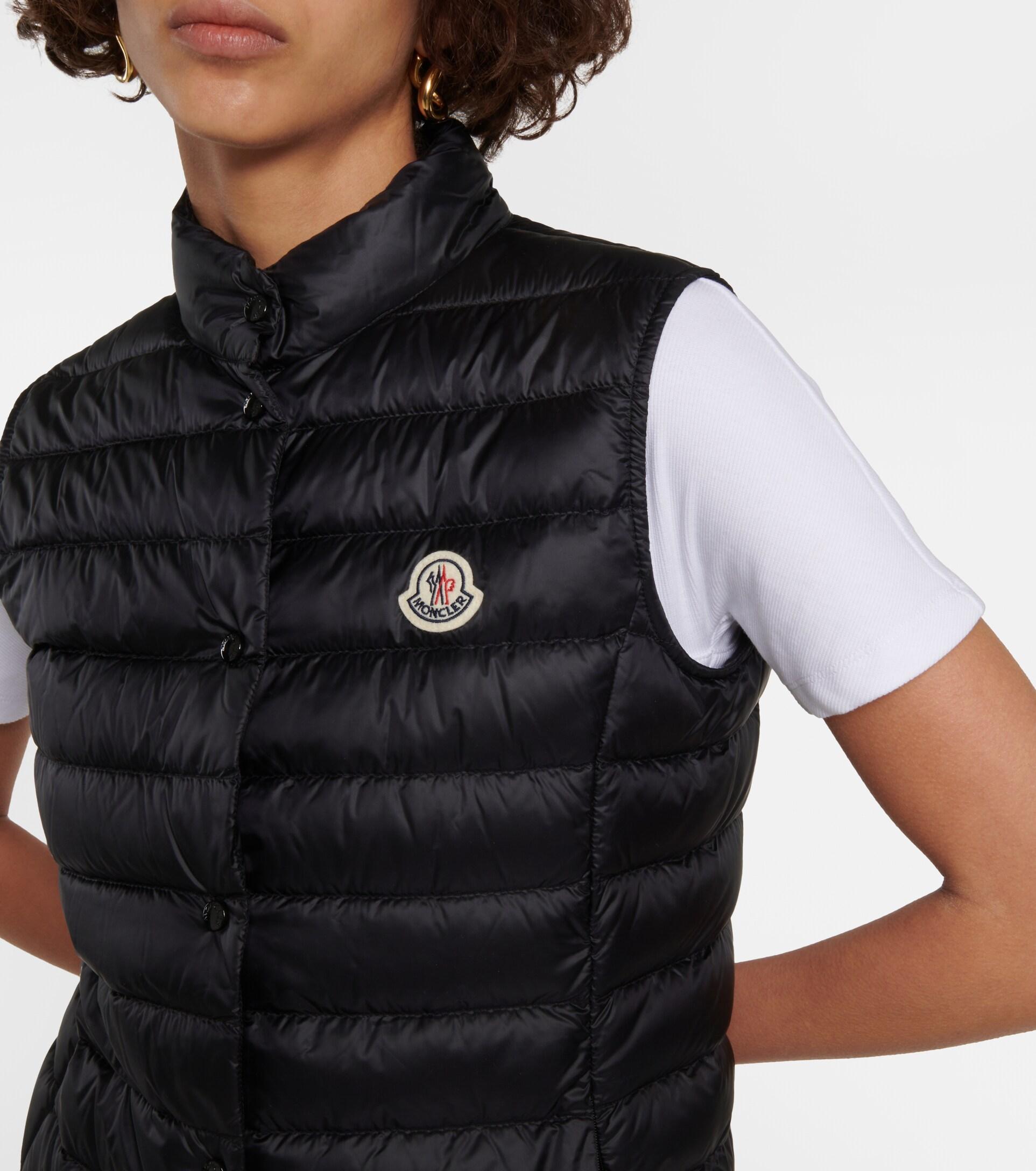 Moncler Liane Quilted Down Vest in Black | Lyst