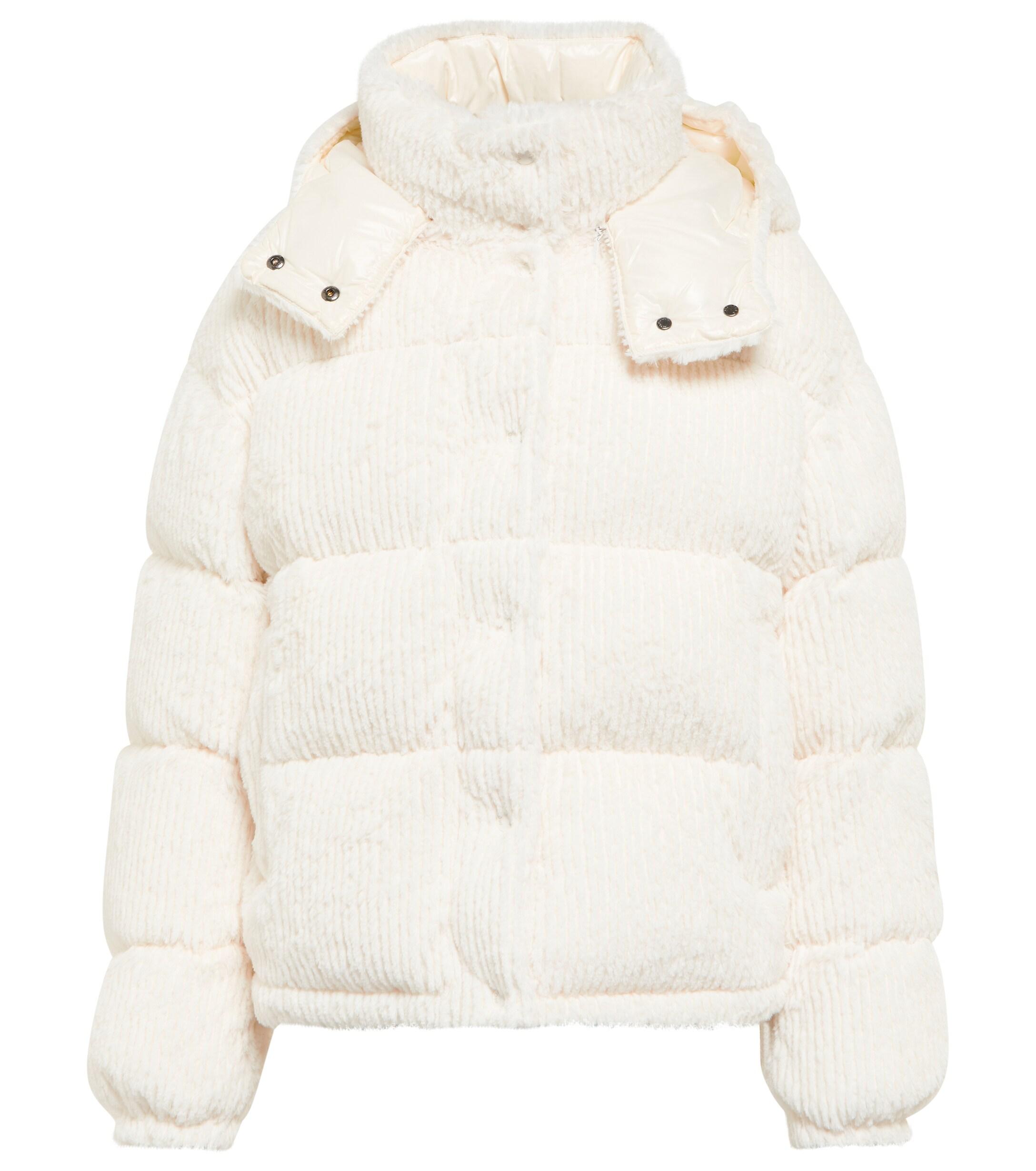 Moncler Daos Corduroy Puffer Jacket in White | Lyst Canada