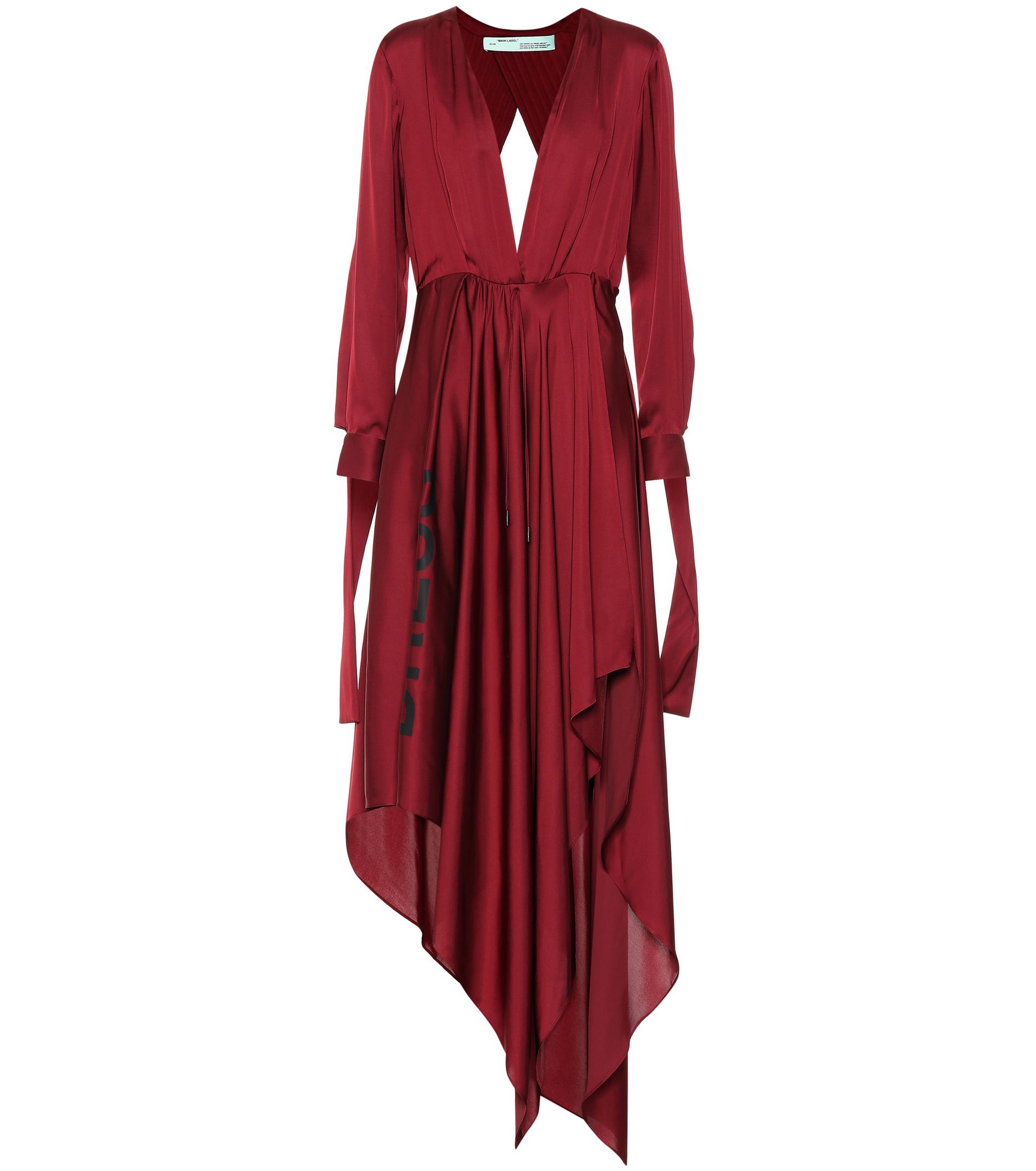 off white silk dress