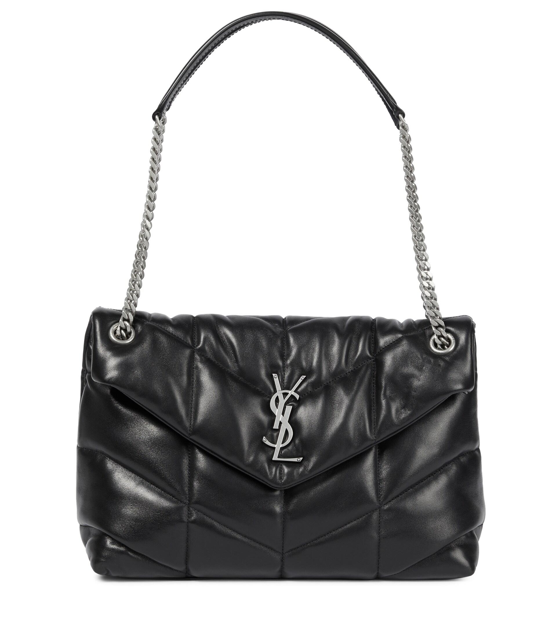 Saint Laurent Loulou Puffer Medium Leather Shoulder Bag in Black | Lyst