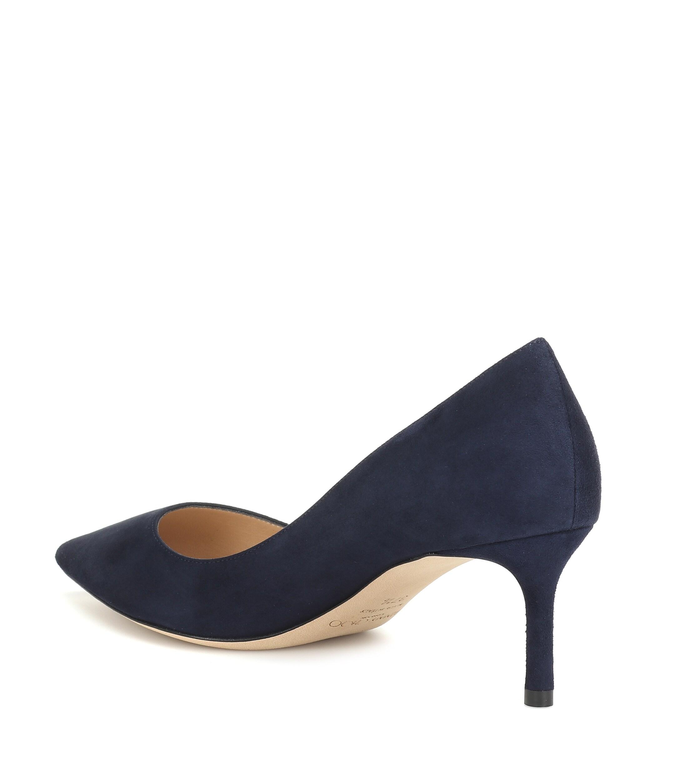 Jimmy Choo Anouk Suede Pumps in Navy (Blue) - Save 63% - Lyst