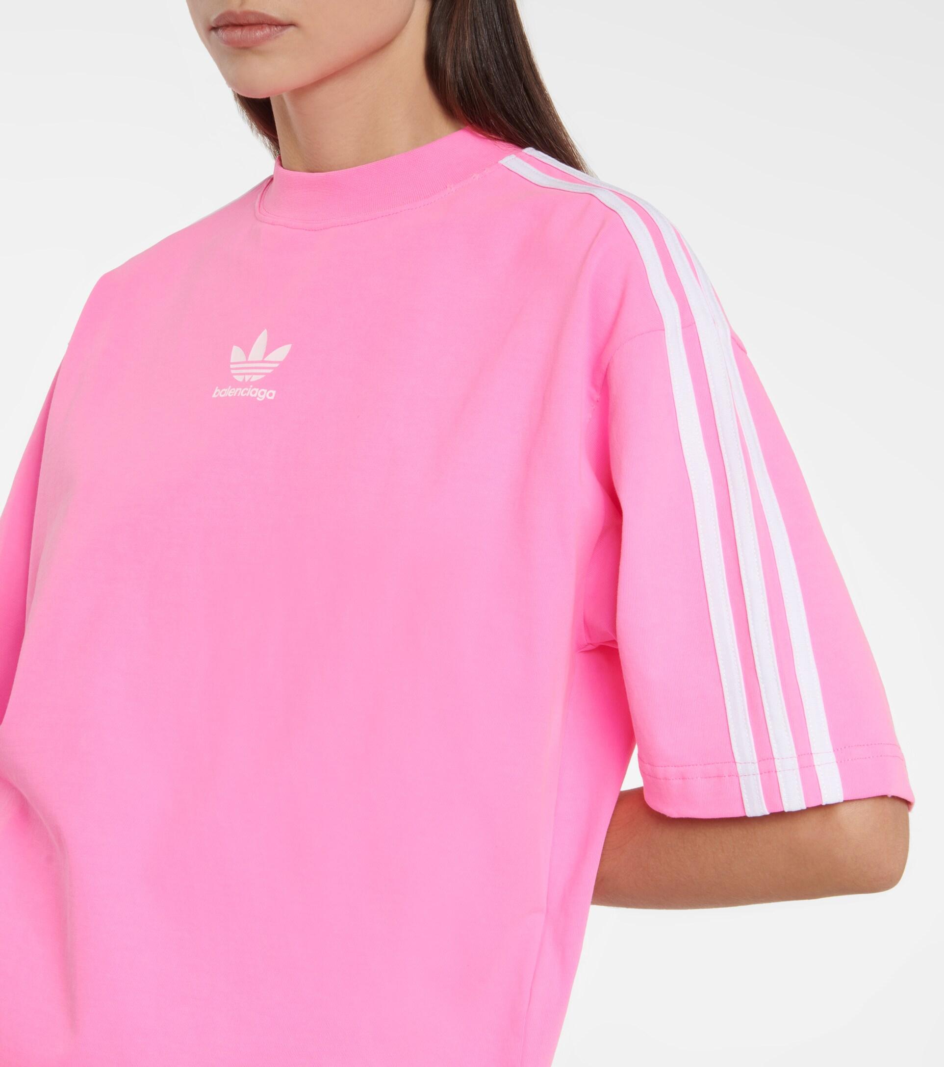 Balenciaga X Adidas Cotton T-shirt in Pink | Lyst