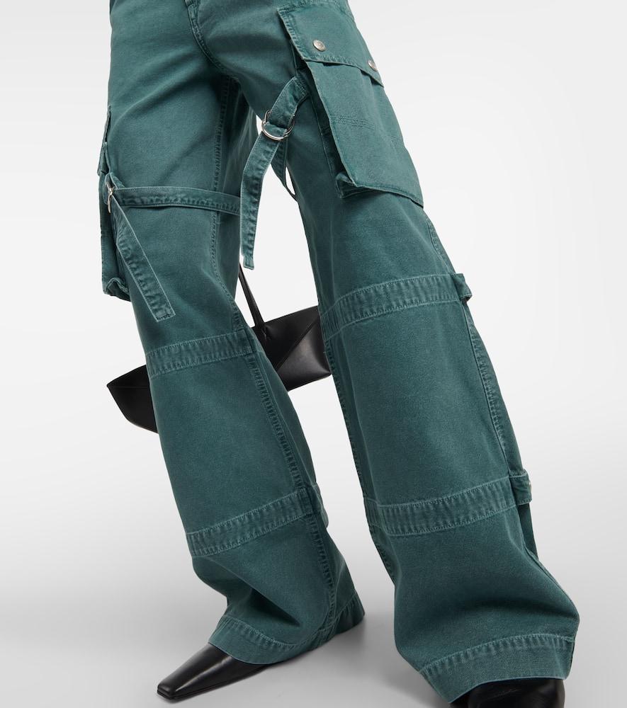 Agolde Vivian Strap Mid-rise Wide-leg Jeans in Green