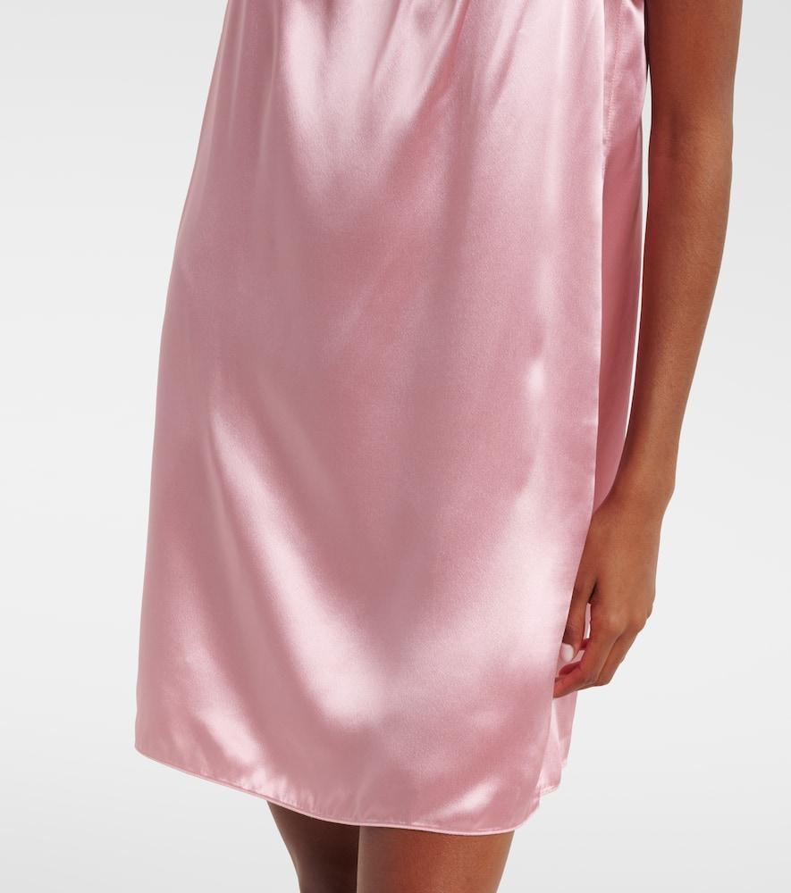 sachin and babi light blue dress MIU MIU Floral Satin Sablé Midi Dress