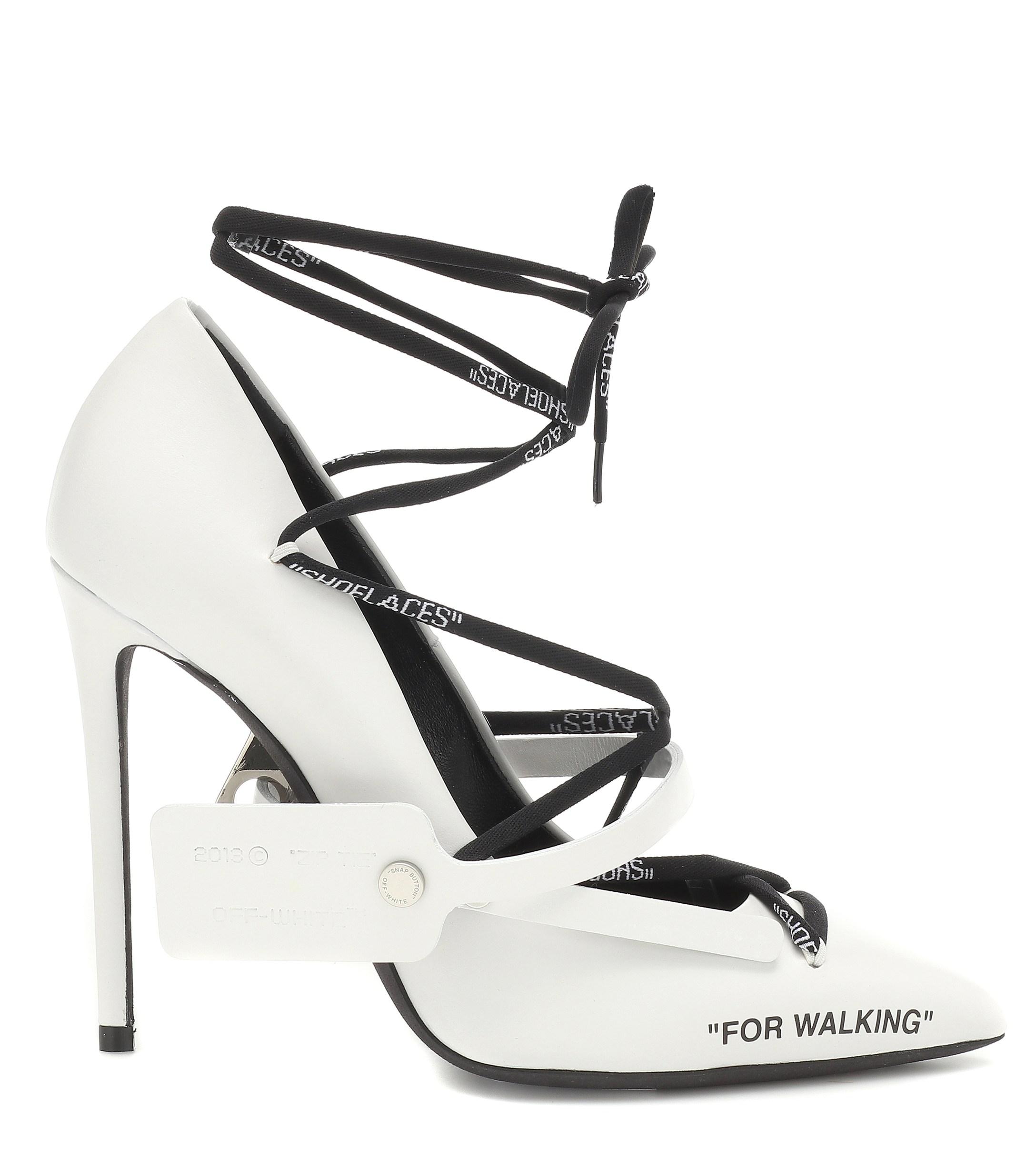 OFF_WHITE c/o VIRGIL ABLOH Hexnut Leather Metallic-Heel Thong Sandals 8/38