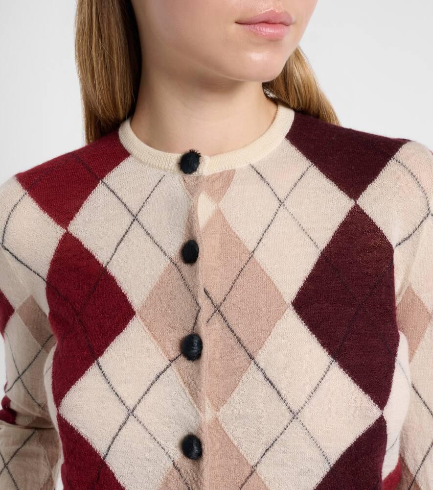 KHAITE Charli Argyle Cashmere And Mohair Cardigan in Pink Lyst UK