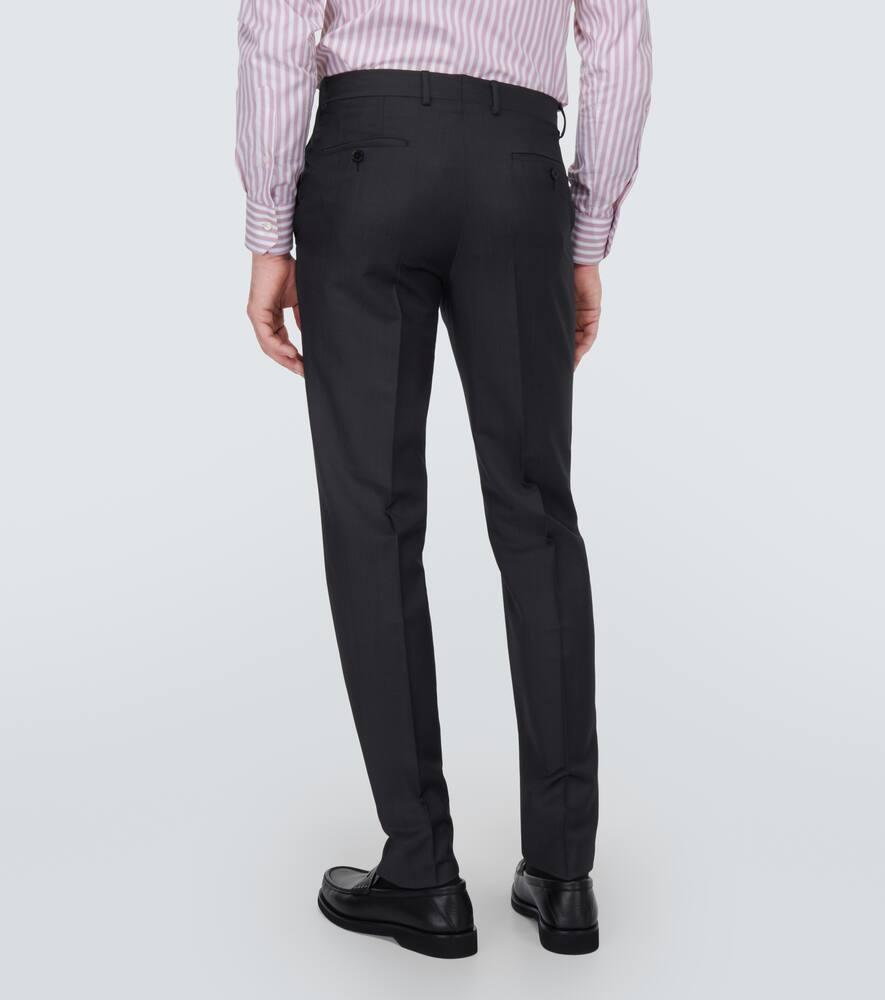Zegna wool-mohair tailored trousers - Black