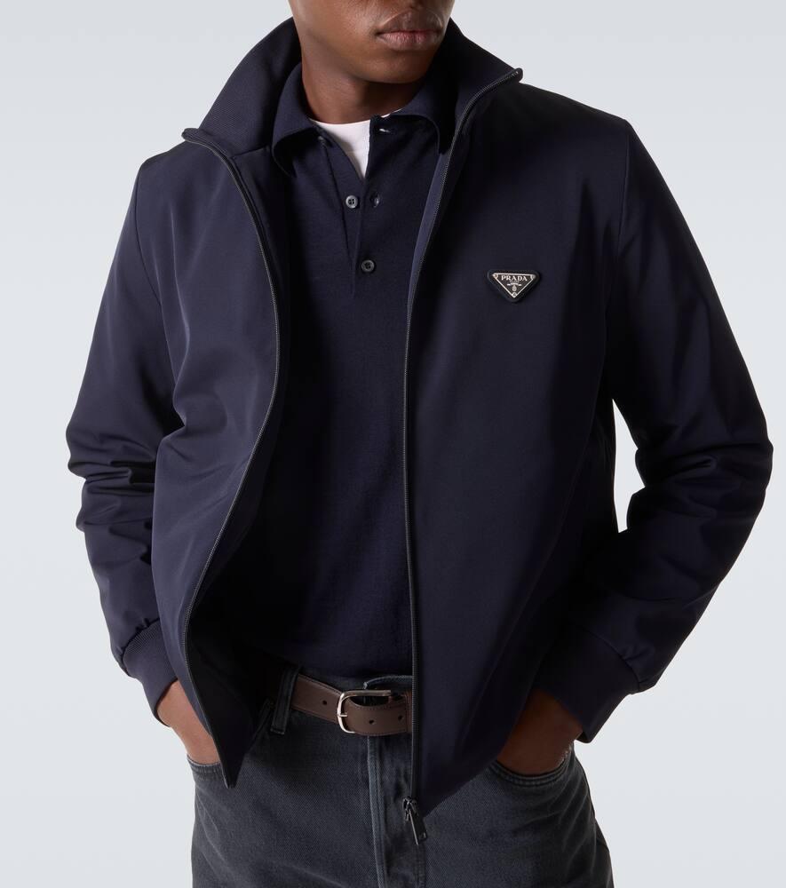 Prada Logo Track Jacket in Blue for Men | Lyst