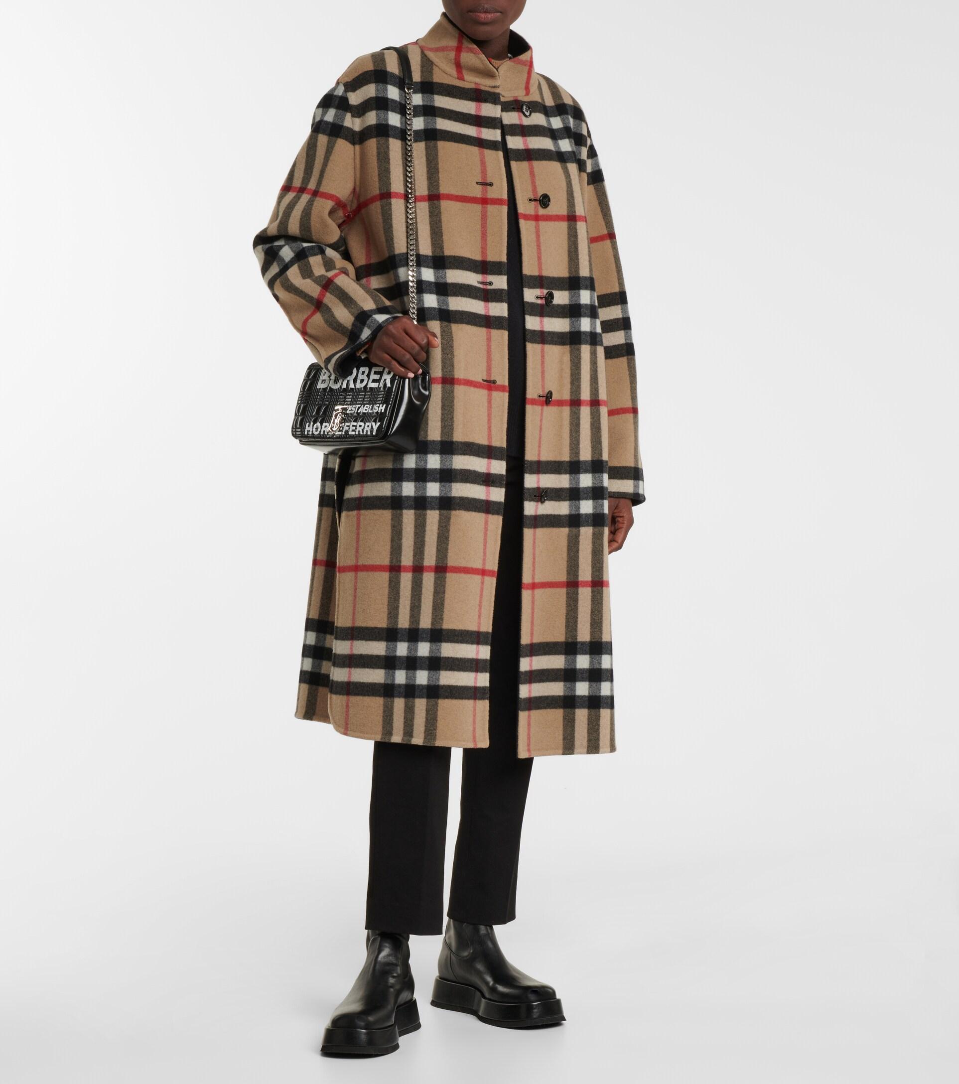 beproeving Mentor Winst Burberry Vintage Check Reversible Wool Coat in Natural | Lyst