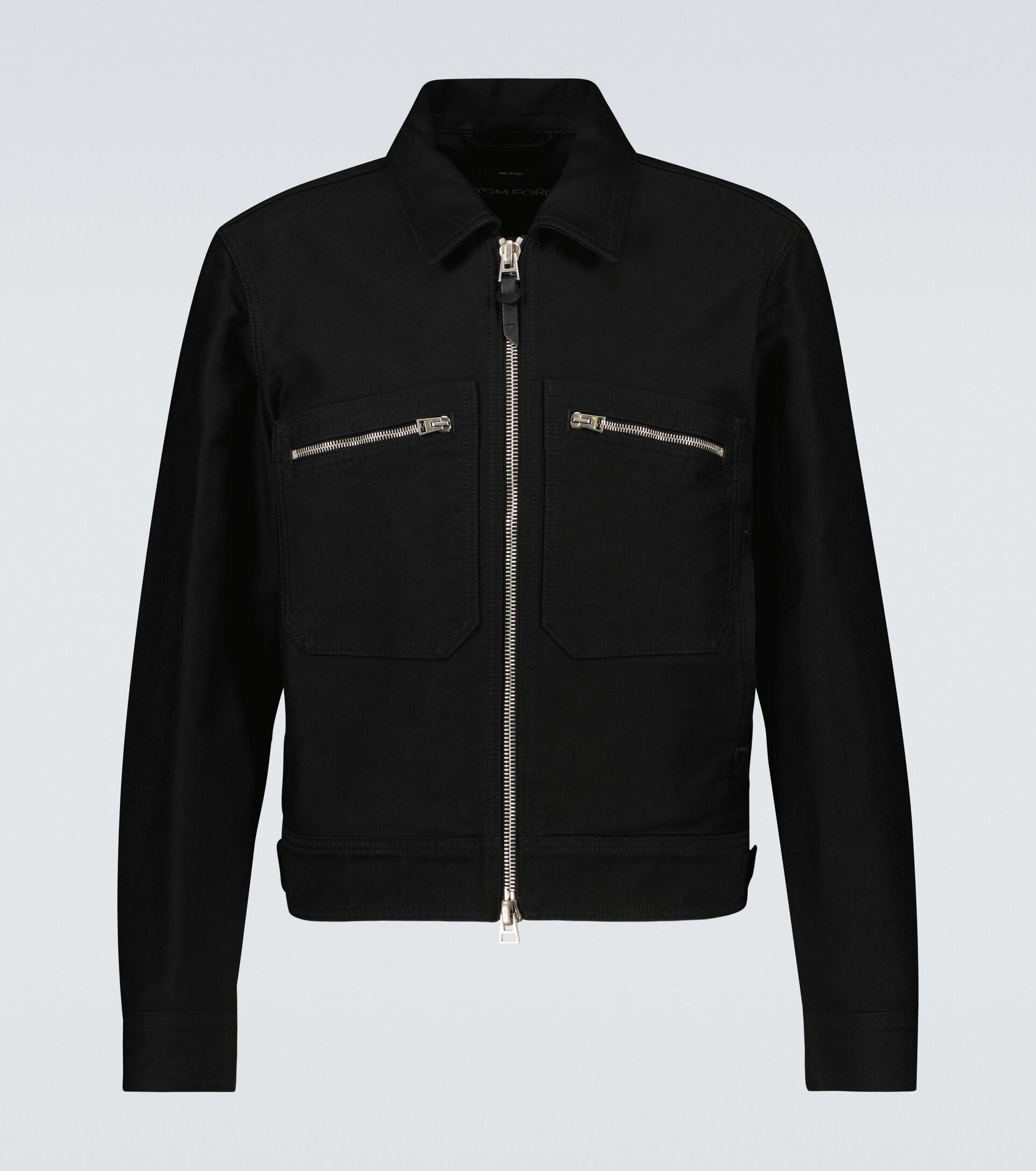 tom ford sand herringbone blouson jacket