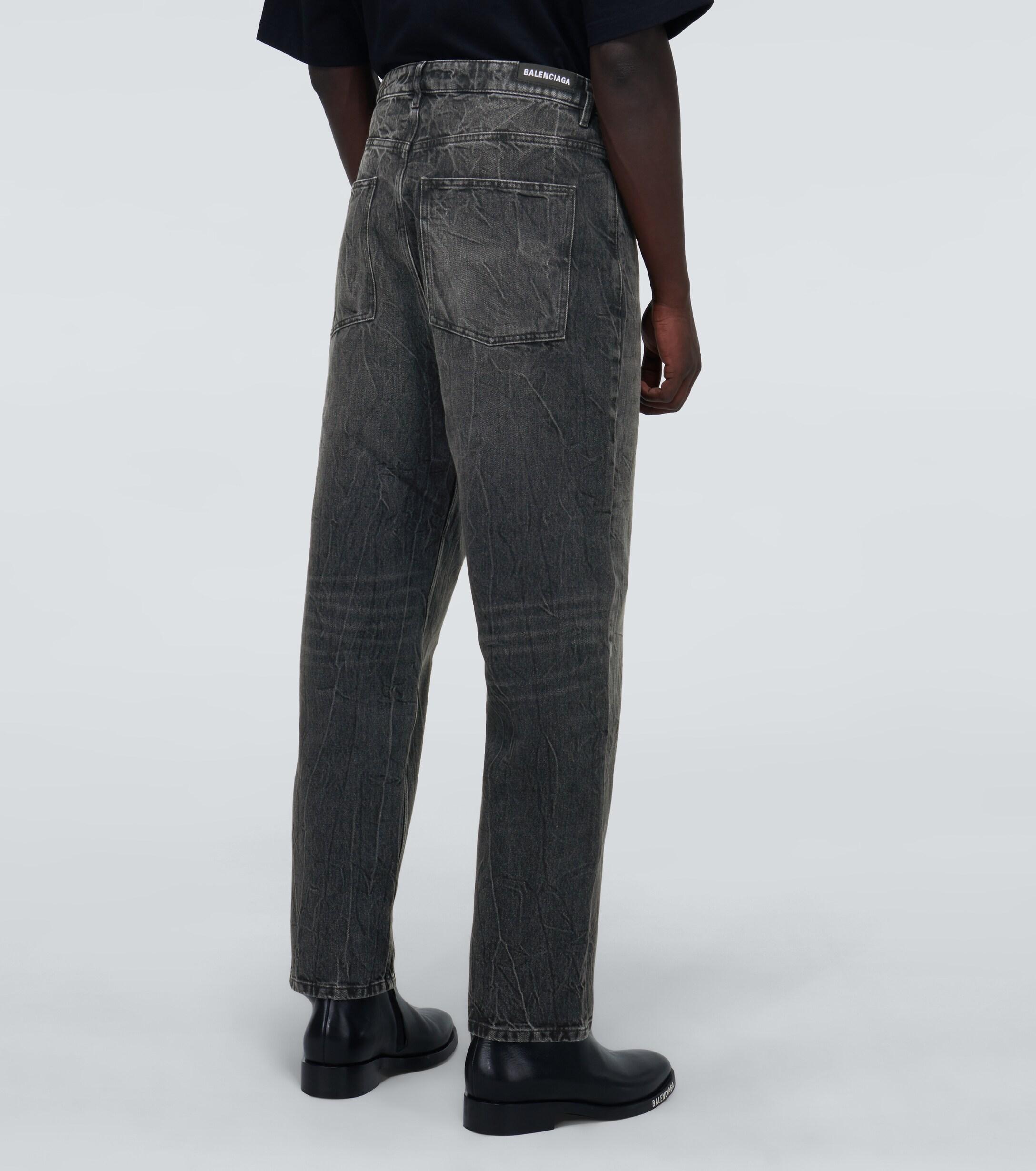 Balenciaga Denim Regular-fit Jeans in Black for Men - Lyst