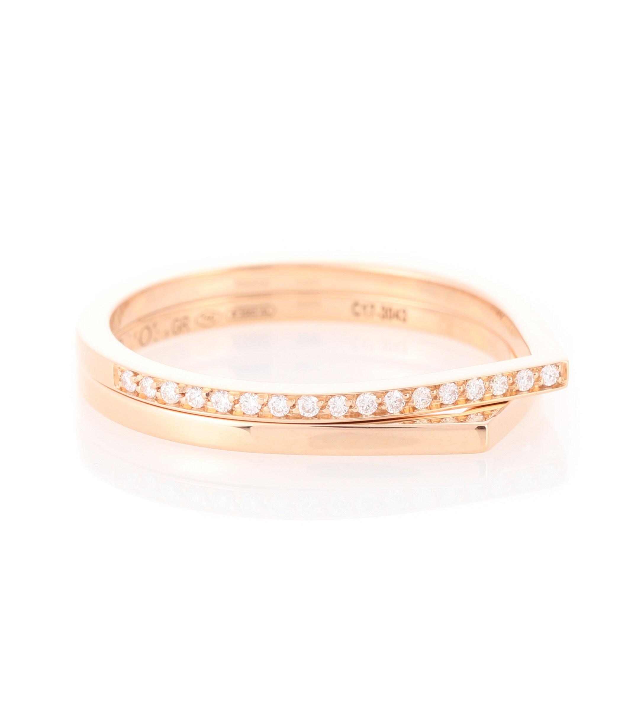 Repossi Antifer 18kt Rose Gold And Diamond Ring in Metallic - Lyst