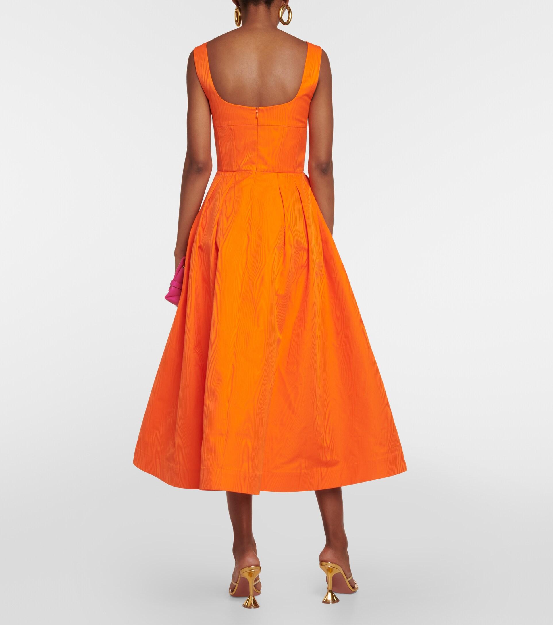 Rebecca Vallance Carmelita A-line Midi Dress in Orange | Lyst