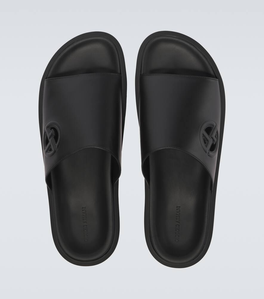 Black Giorgio Armani Sandals and Slides for Men | Lyst display picture 2