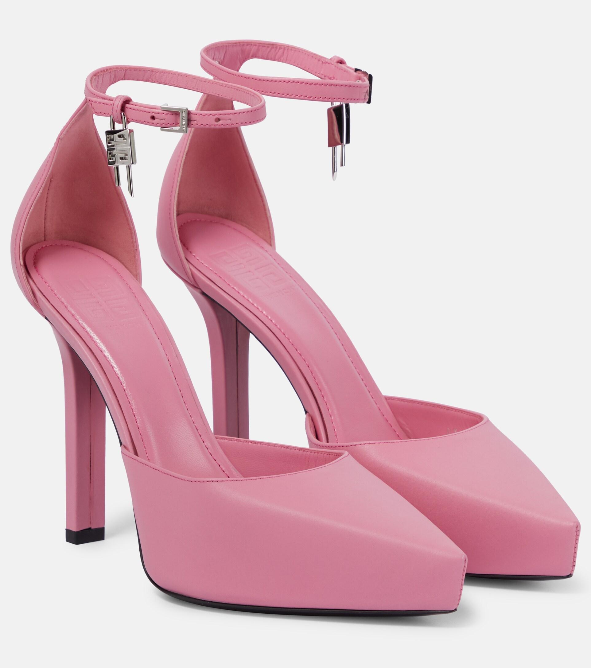Givenchy G Lock Leather Platform Pumps in Pink | Lyst
