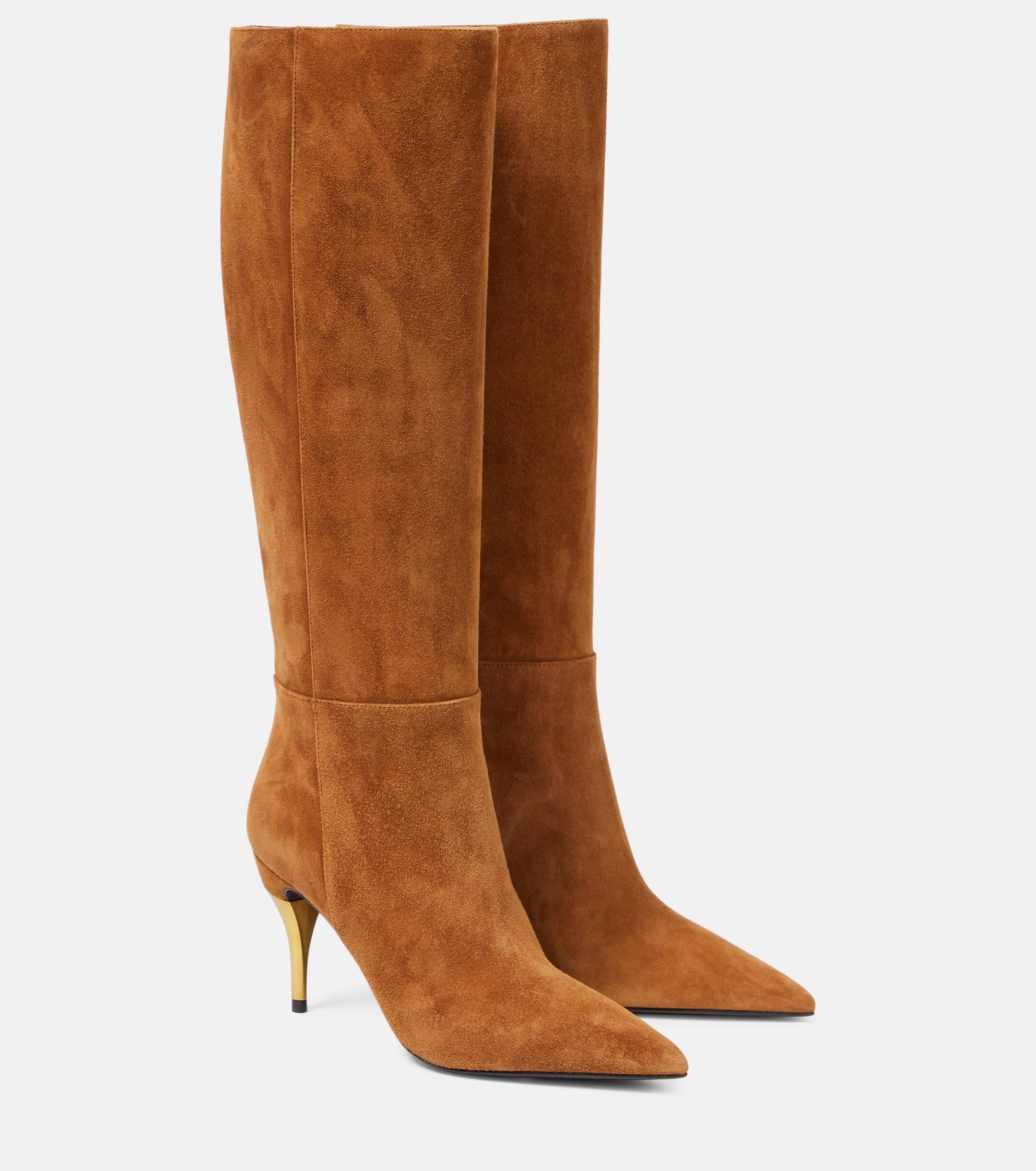 Gucci suede shop knee high boots