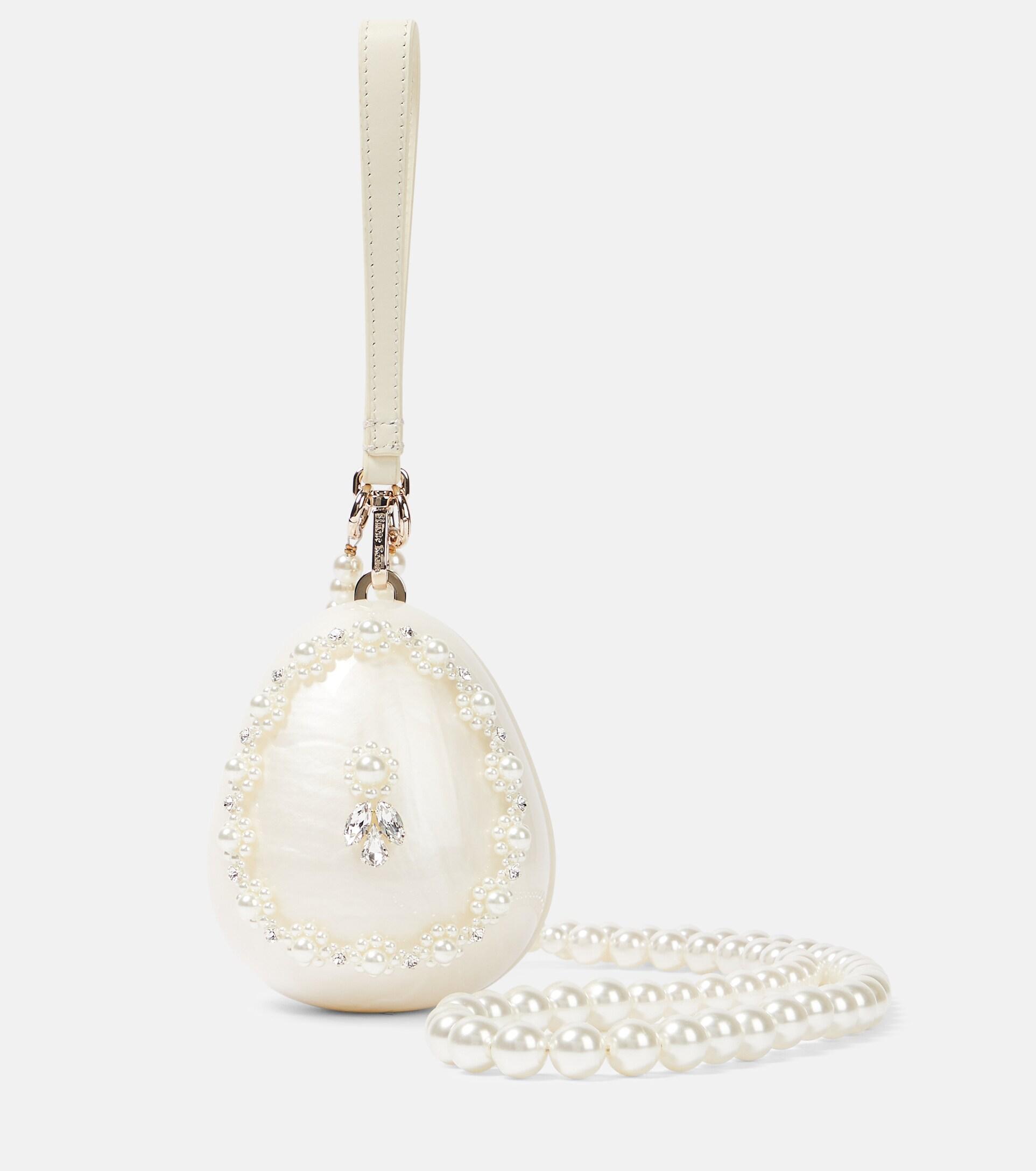 Simone Rocha Faberge Egg Mini Crossbody Bag in White | Lyst