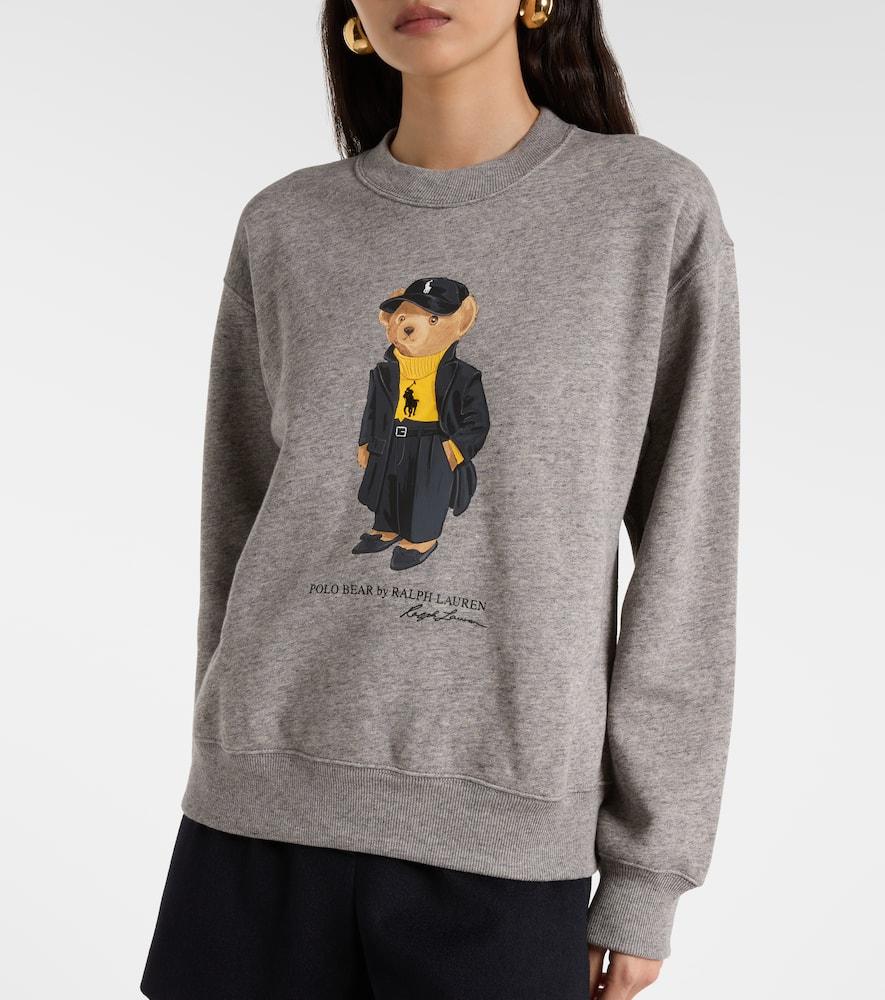 Polo Ralph Lauren Polo Bear Cotton-Blend Fleece Sweatshirt in Grey