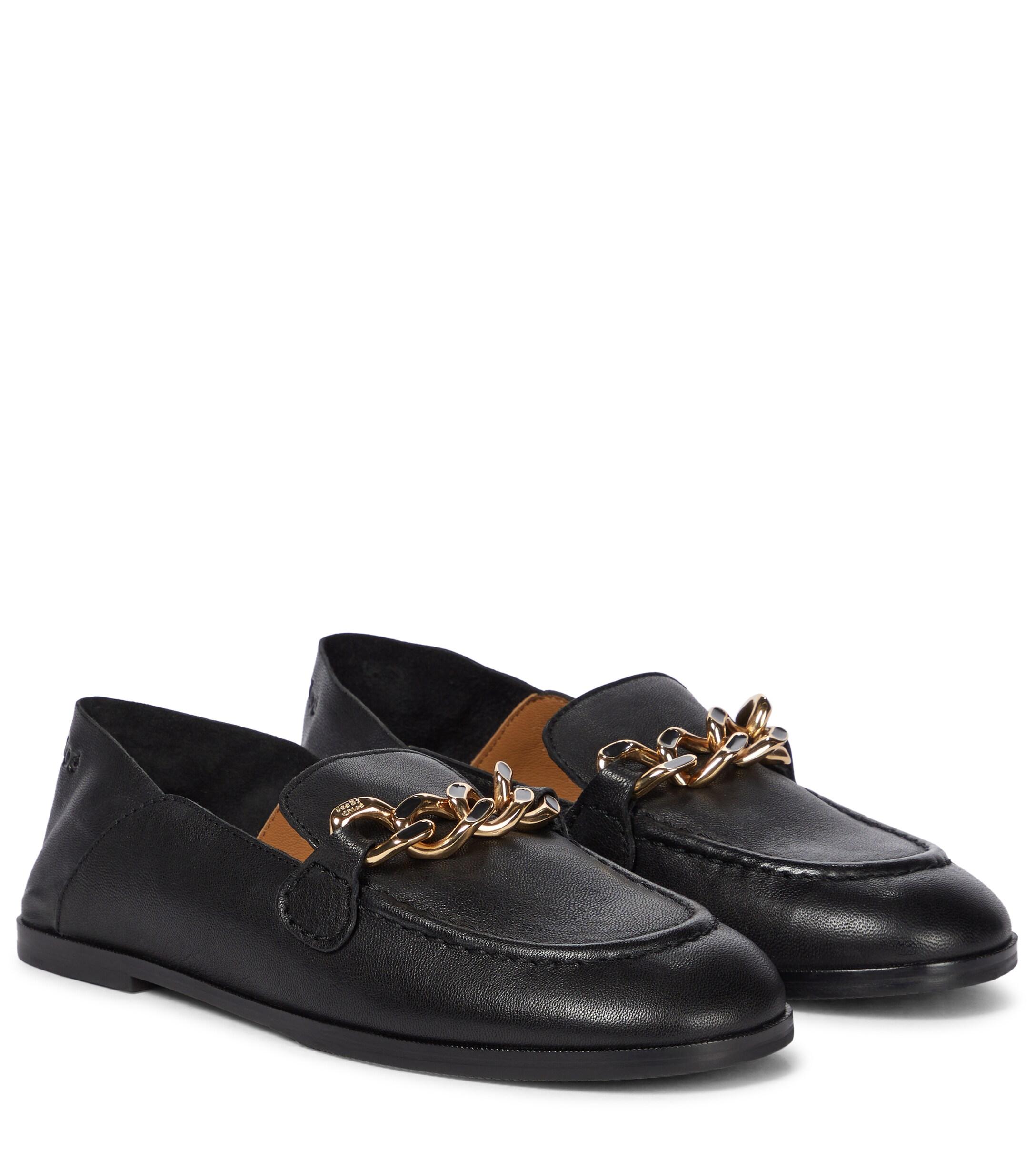 See By Chloé Mahe Leather Loafers in Black | Lyst