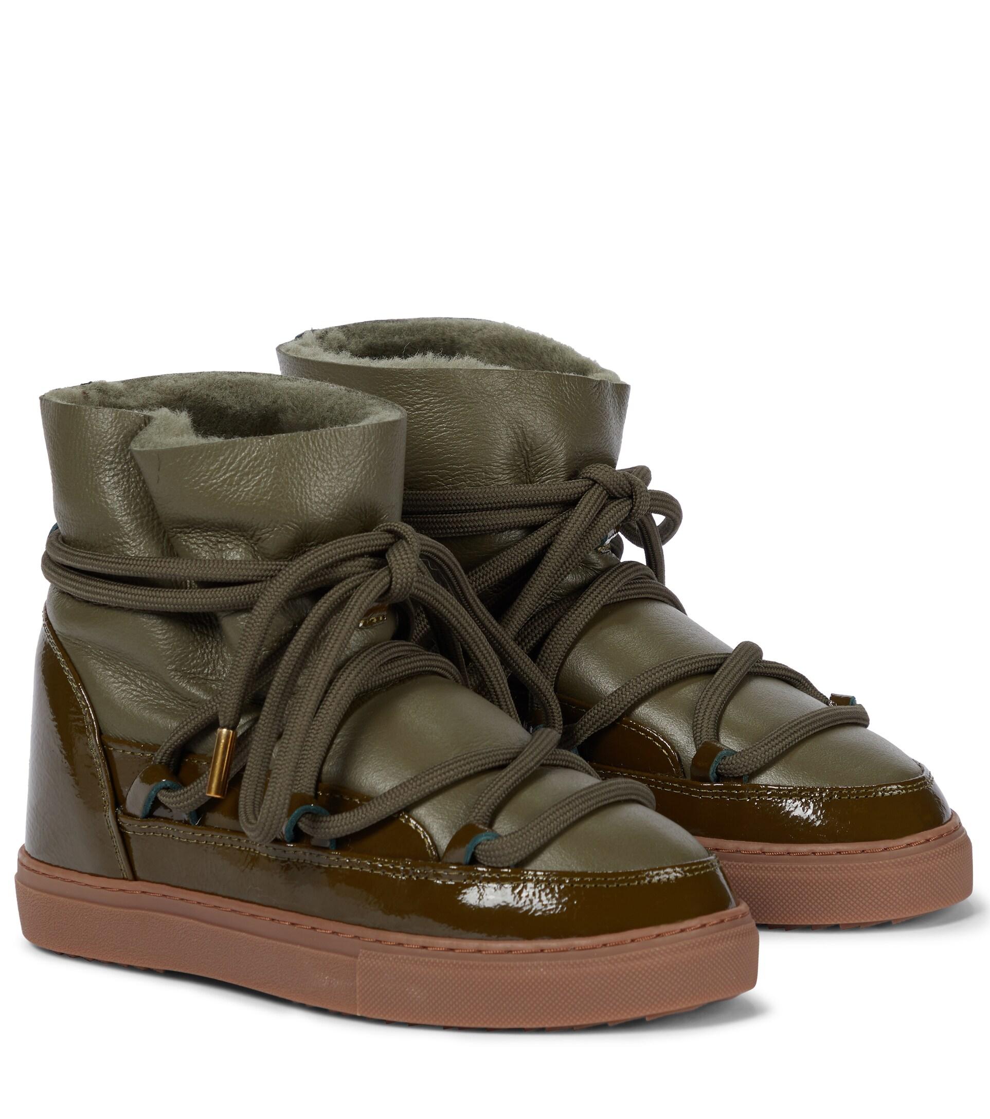 Inuikii Leather-paneled Snow Boots in Green | Lyst