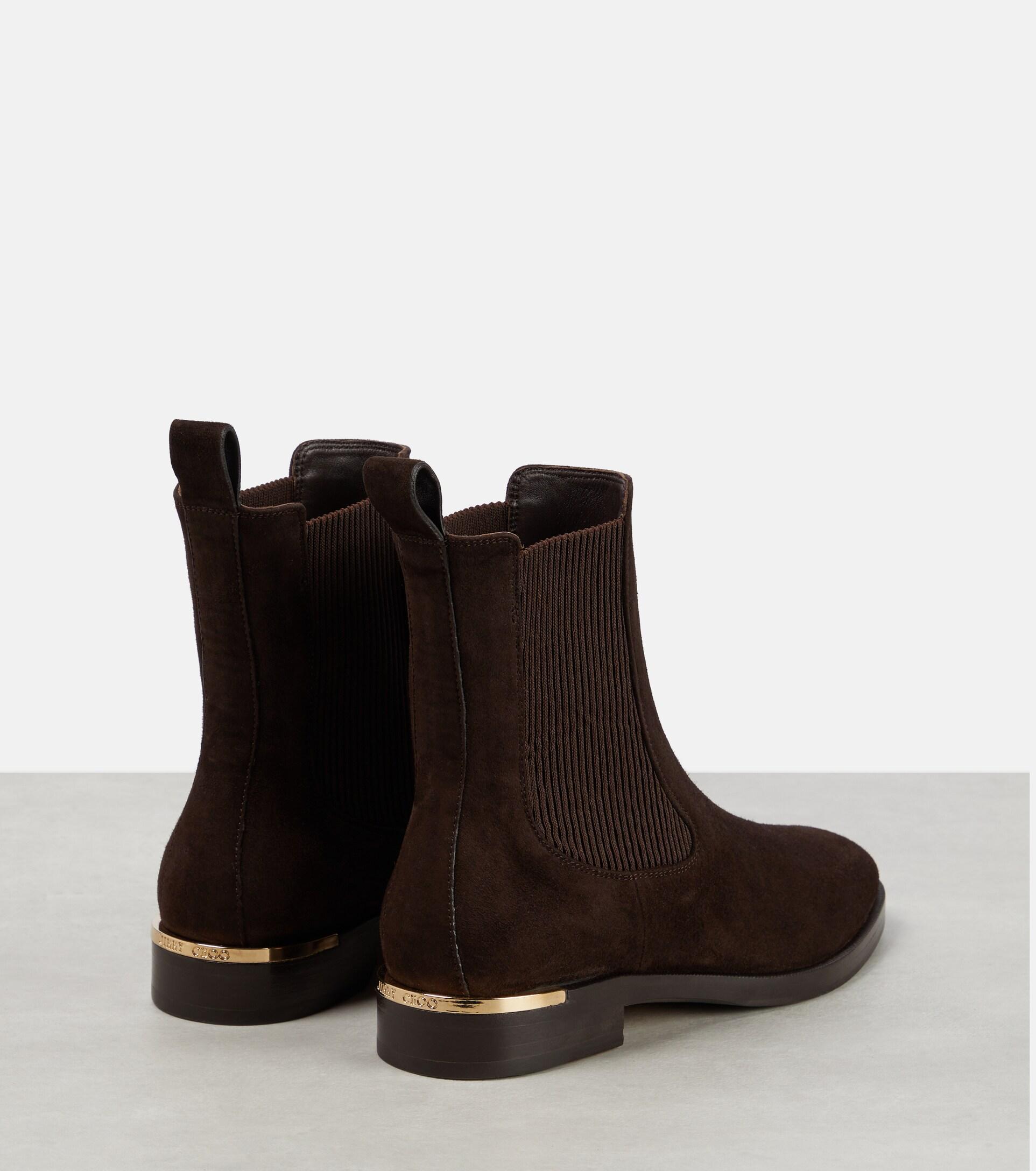 Jimmy Choo Thessaly Suede Chelsea Boots in Brown | Lyst