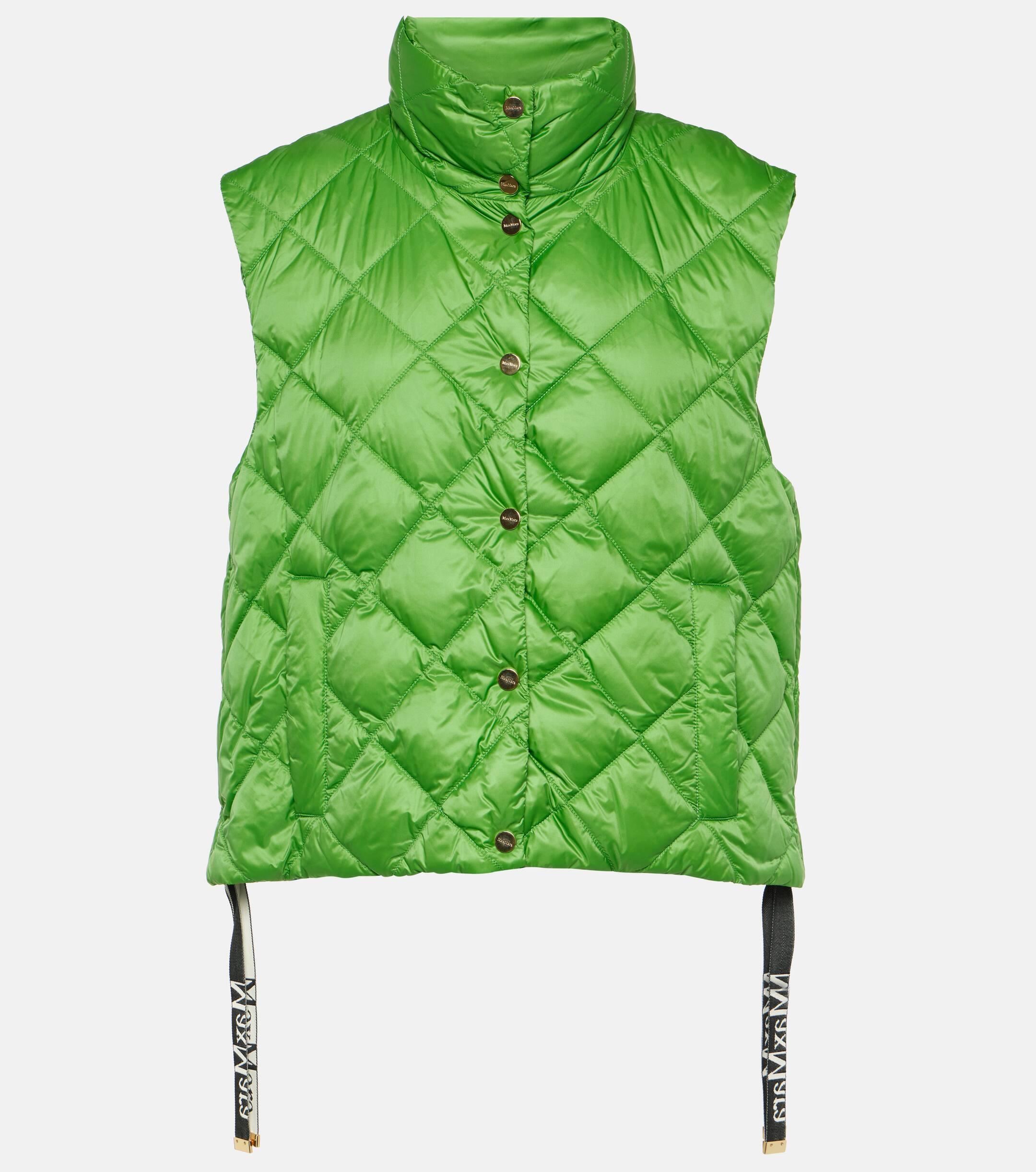 Max Mara The Cube Gsoft Quilted Vest in Green | Lyst UK