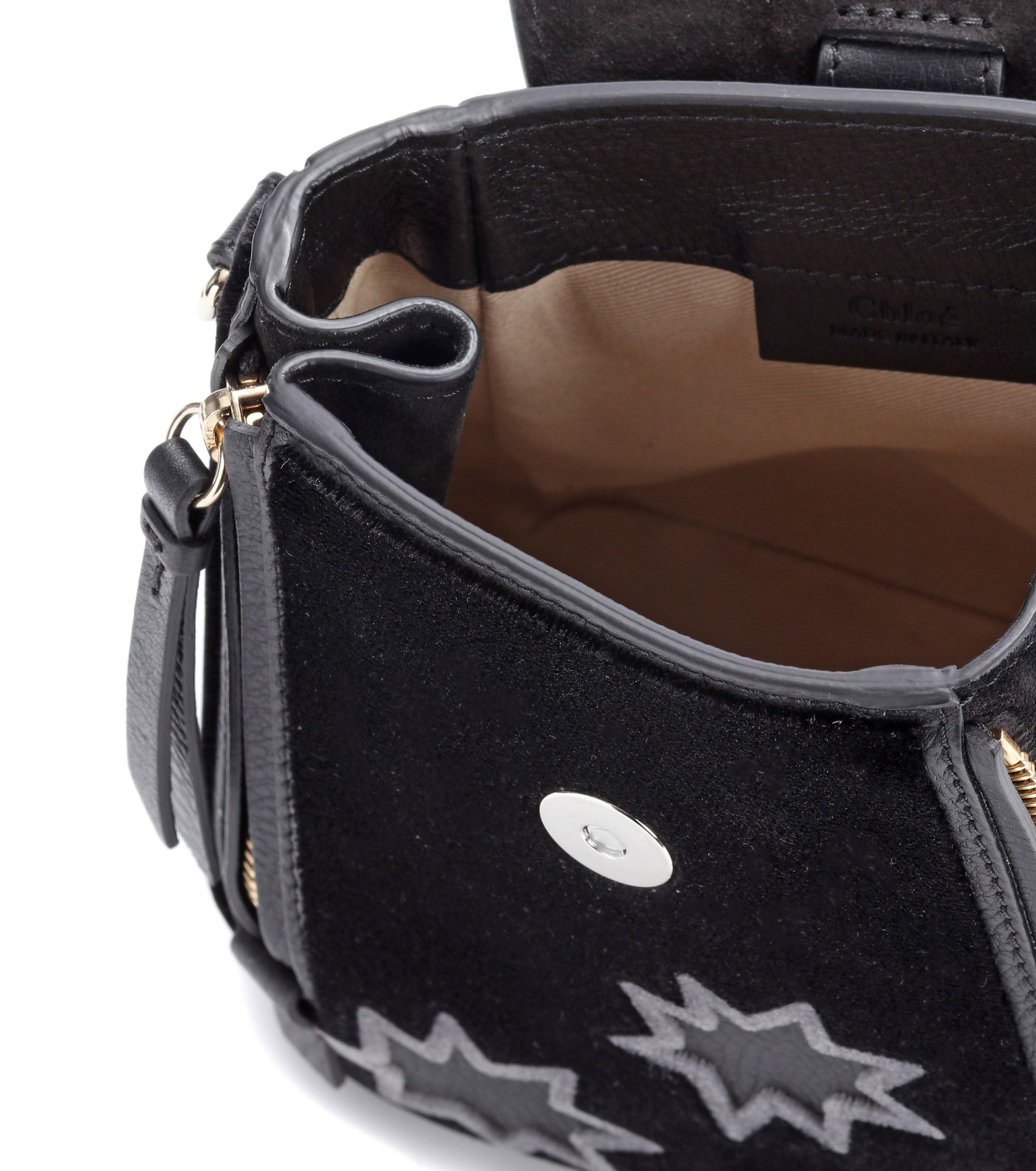 Chloé Faye Mini Leather Backpack in Black - Lyst