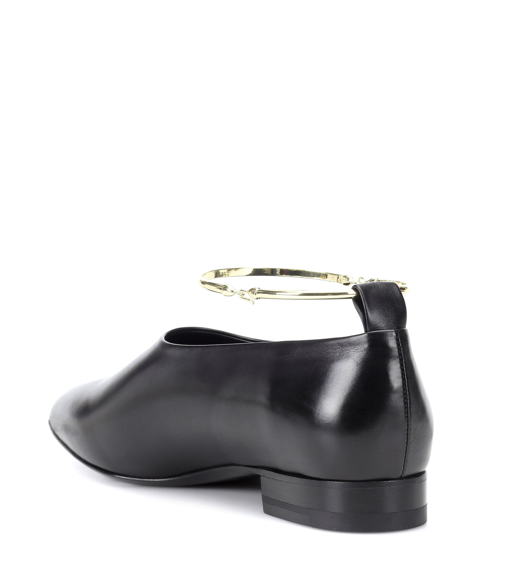 jil sander square toe flats