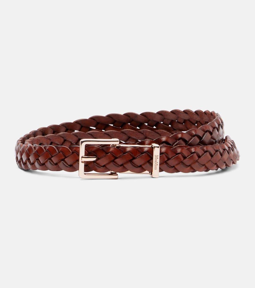 Max Mara Vetta Leather Belt in Brown | Lyst display picture 2