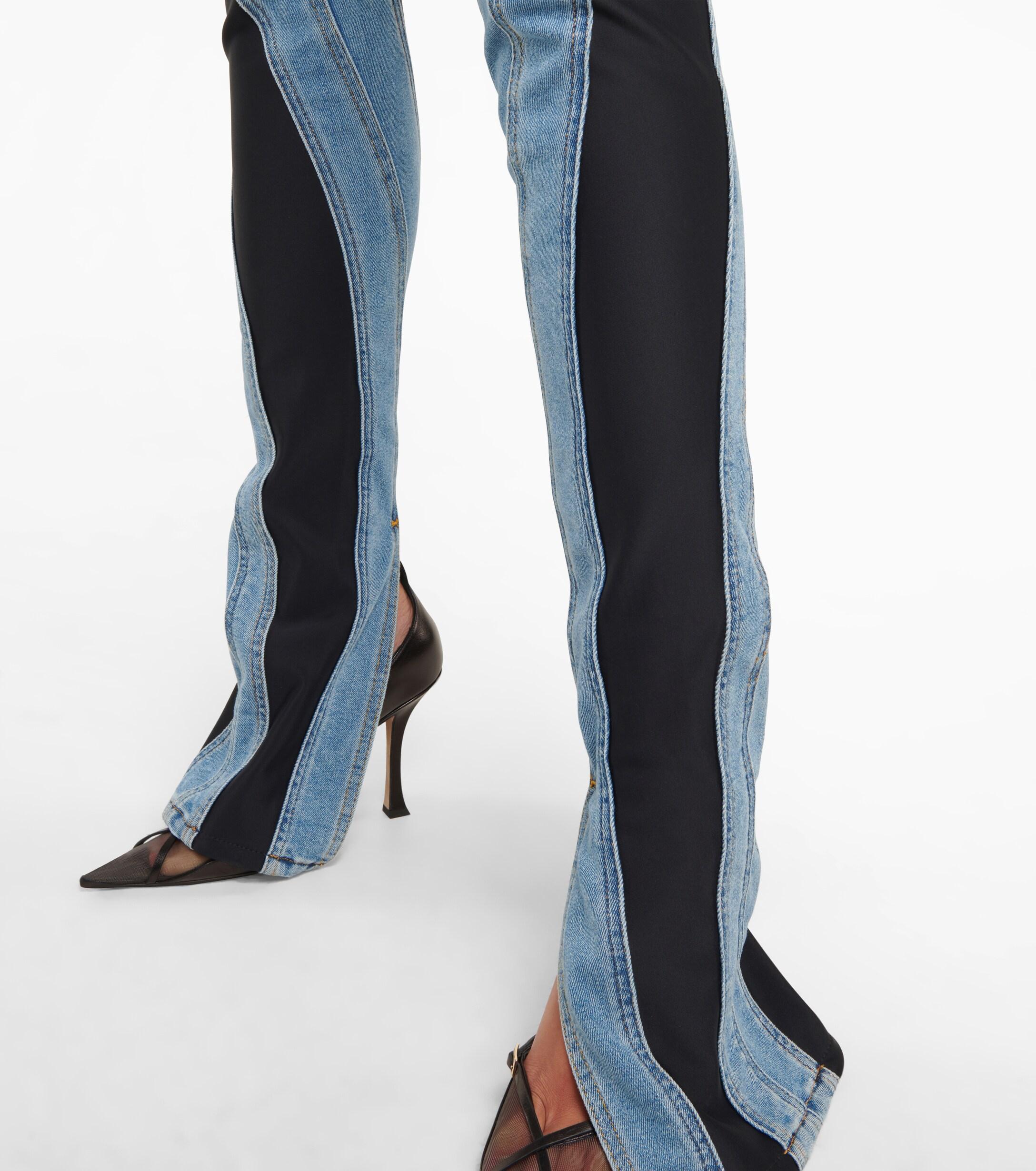 Mugler Spiral Paneled Jeans in Blue Lyst UK
