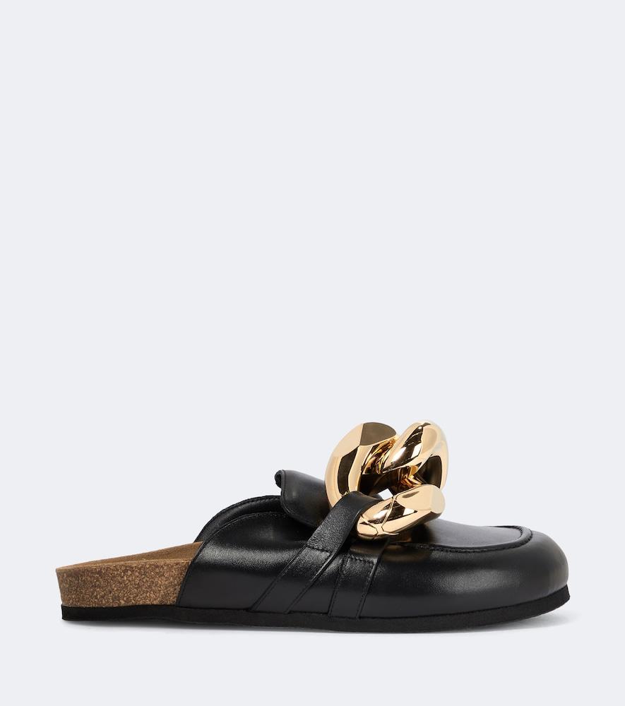 JW Anderson Curb Chain Mules in Black for Men | Lyst