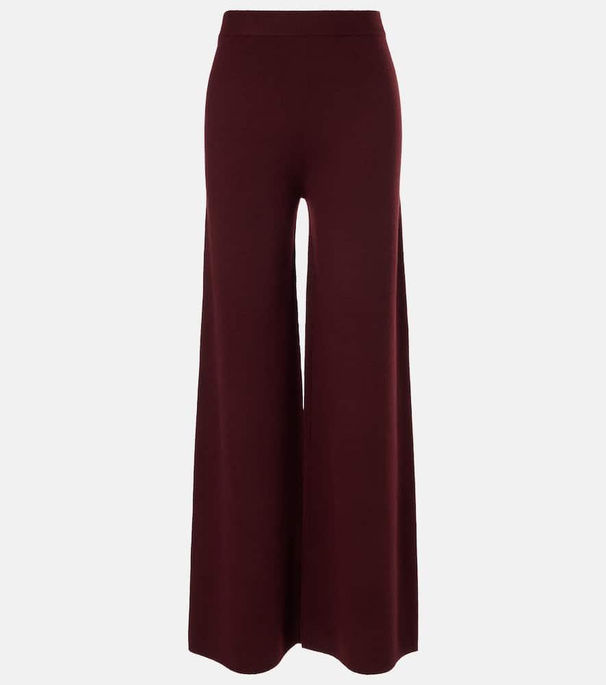 パンツ Max Mara GATTI - Cashmere drawstring trousers Beige Wool and cashmere-blend wide-leg track pants | MAX