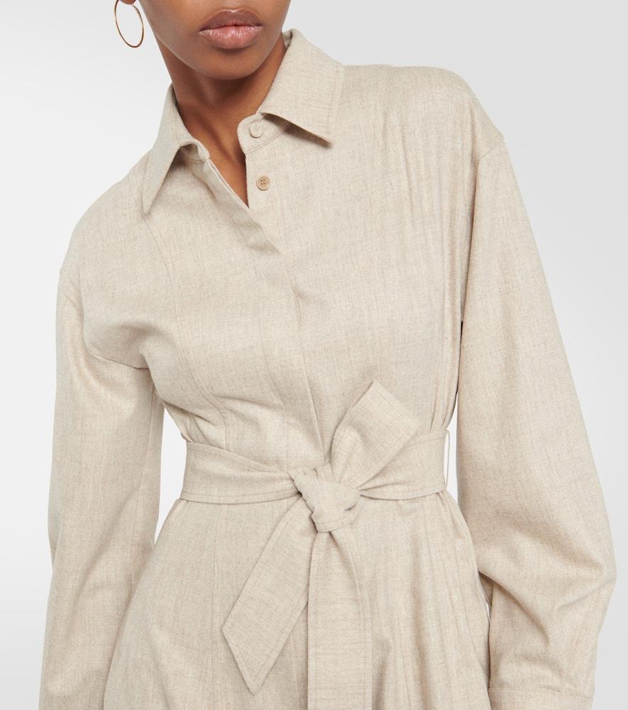 【Max Mara】 Edroウールアンドカシミヤシャツドレス Max Mara Edro Wool And Cashmere Shirt Dress in Natural | Lyst