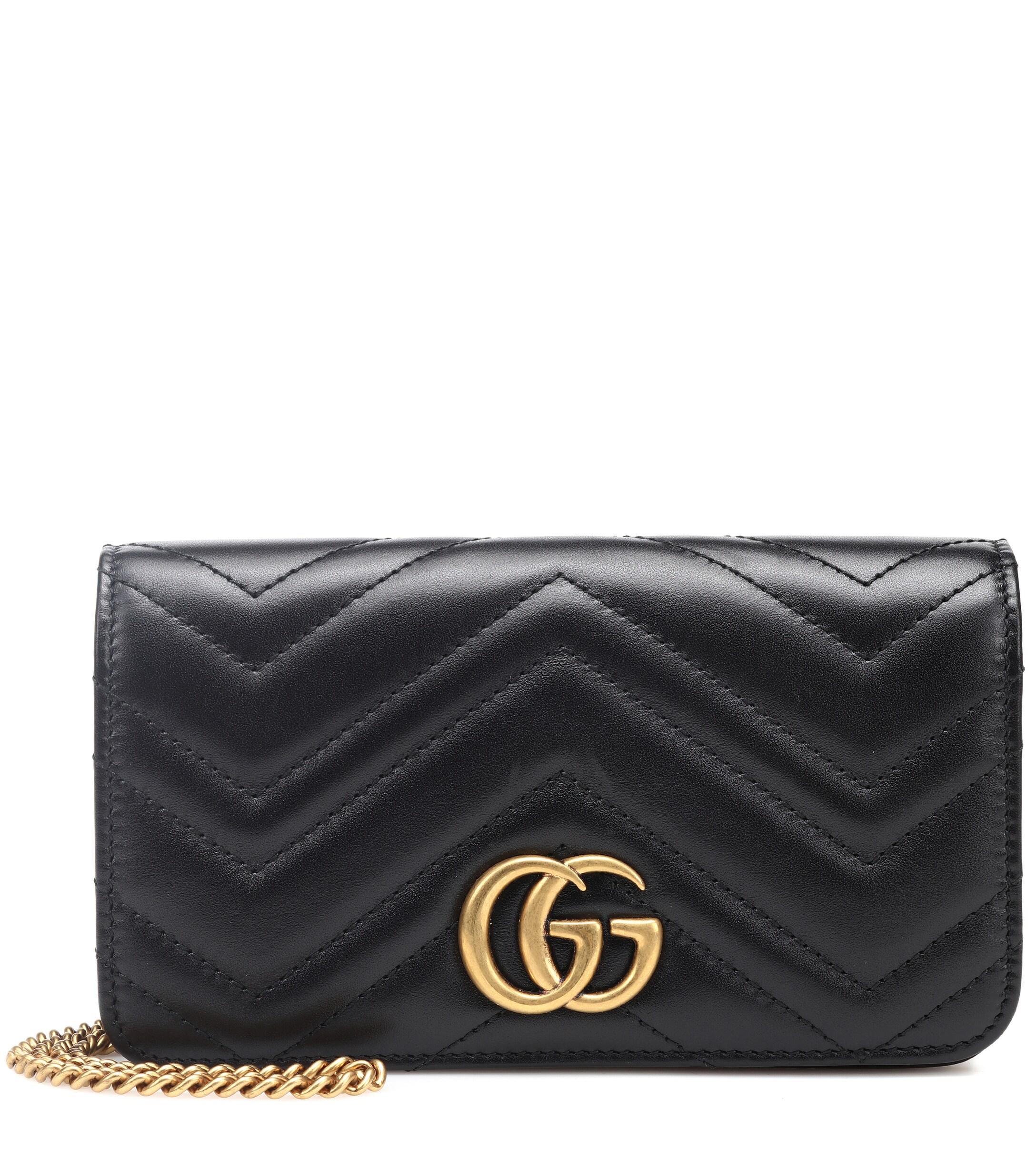 Gucci GG Marmont Mini Leather Shoulder Bag in Nero (Black) Lyst