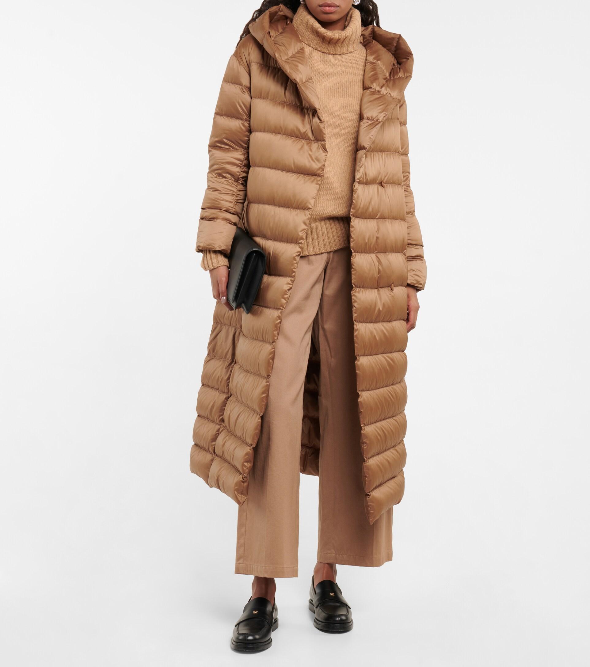 Max Mara Seif Puffer Coat in Brown | Lyst