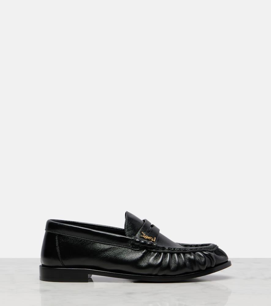 フラットシューズ SAINT LAURENT BLACK LEATHER FLATS Women's Saint Laurent Flats | Lyst