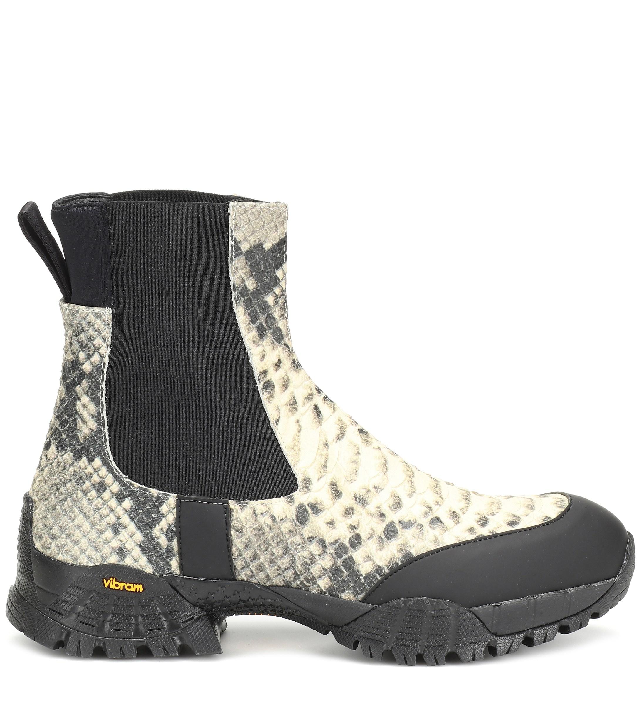 1017 ALYX 9SM Vibram® Leather Chelsea Boots in Black,Cream (Black) - Lyst