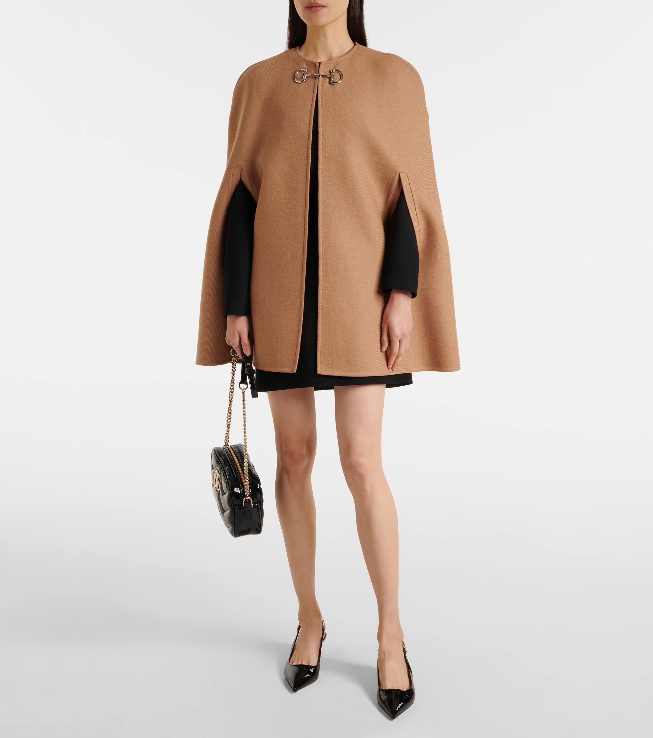 Gucci wool cape best sale