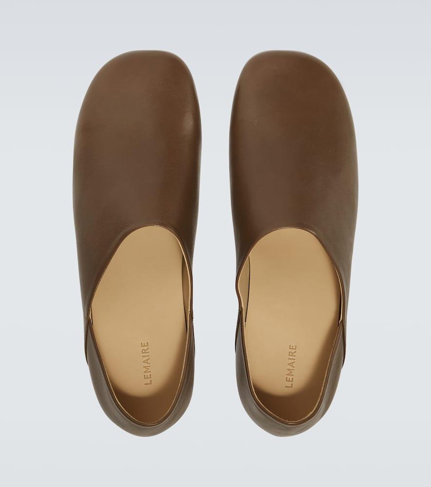 【Lemaire】 Slippers leather-linedレザーローファー Lemaire Slippers Leather-Lined Leather Loafers in Brown for
