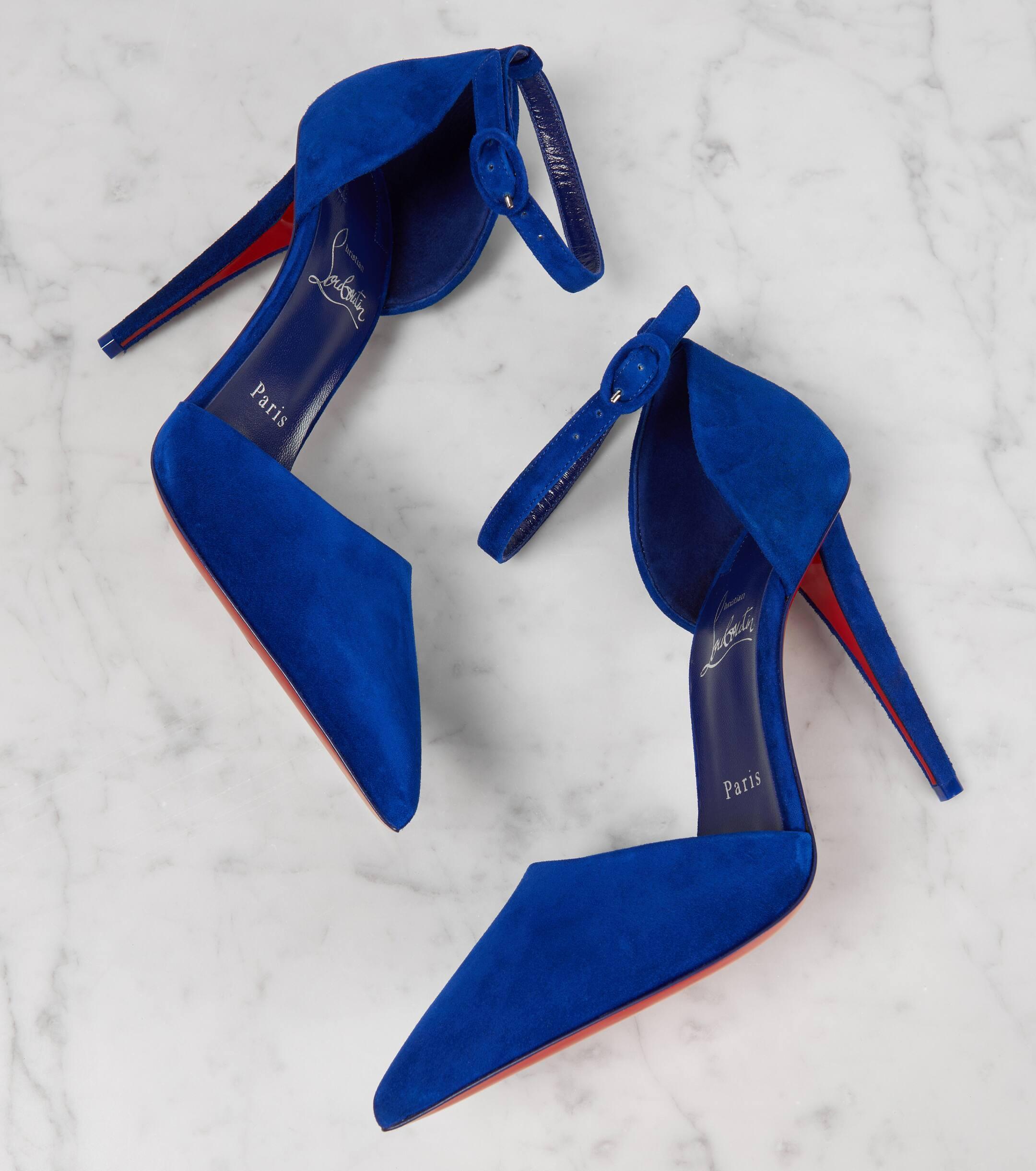 Blue red bottoms heels best sale