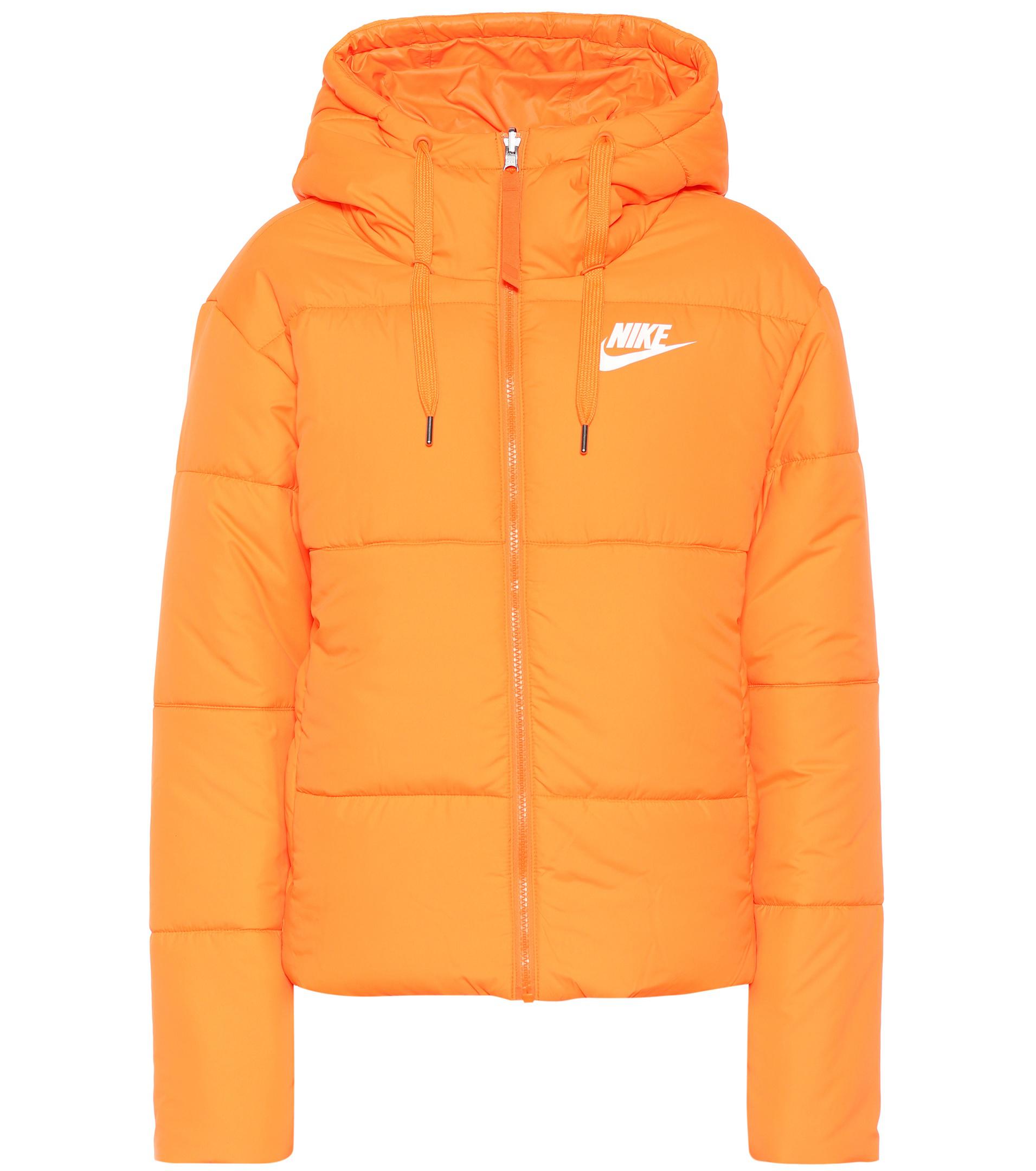 nike orange padded jacket