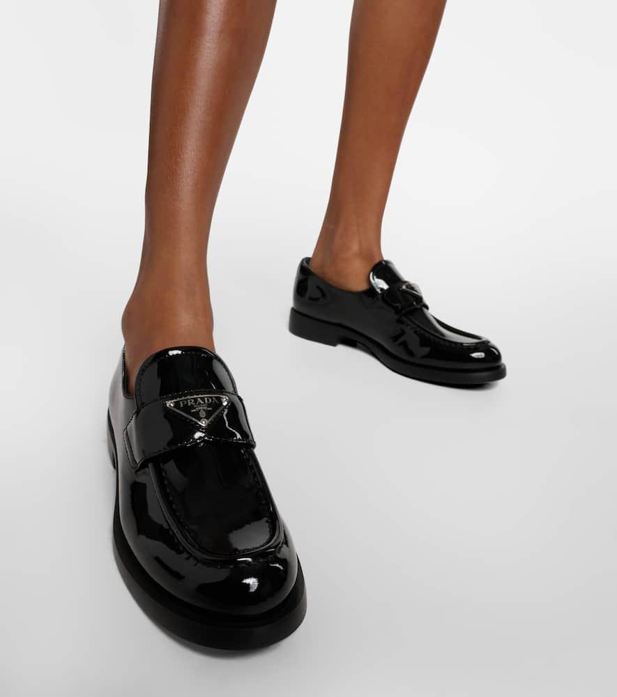 Prada Patent Leather Loafers in Black Lyst UK