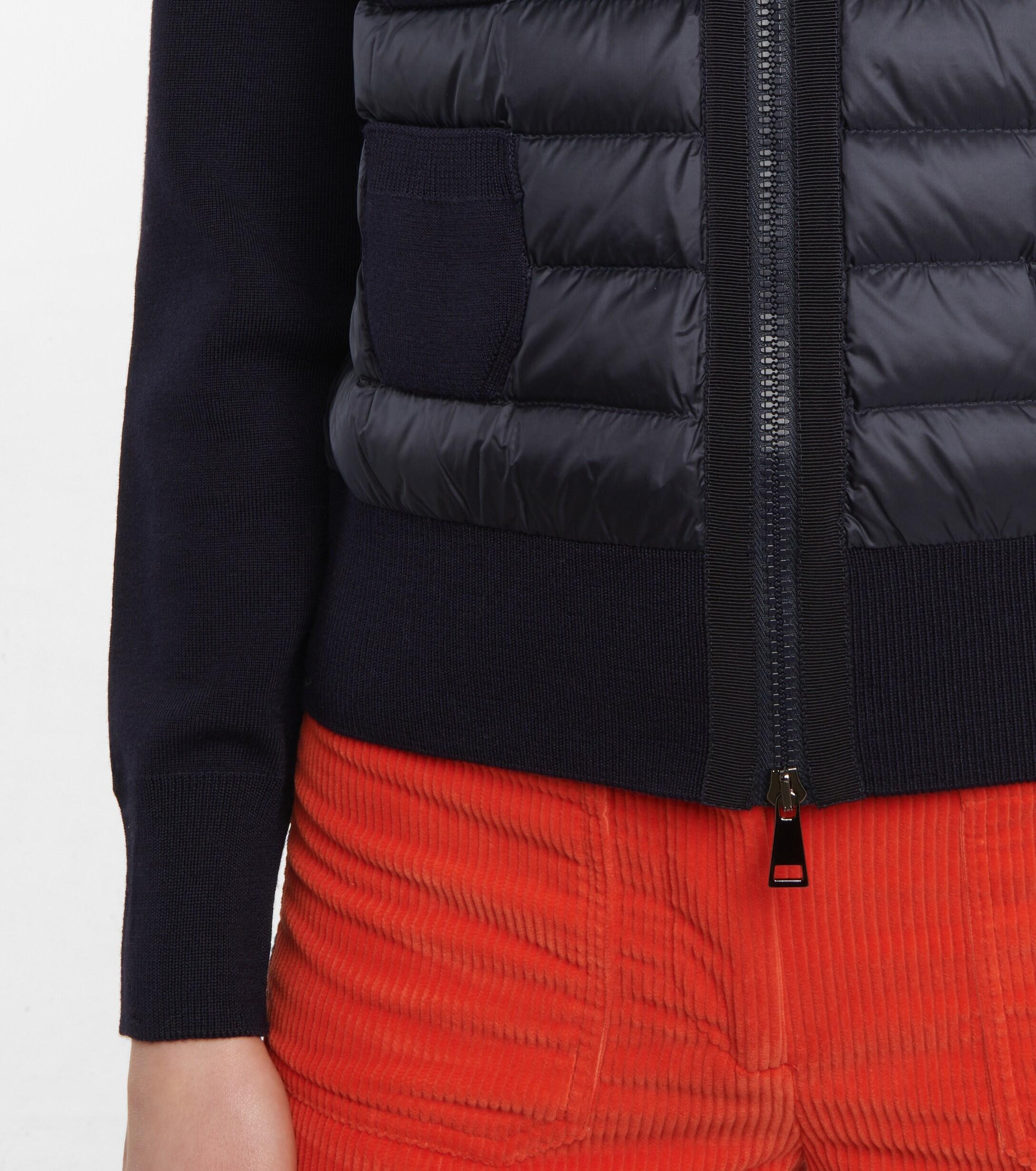 Moncler Quilted Down Jacket in Blue | Lyst