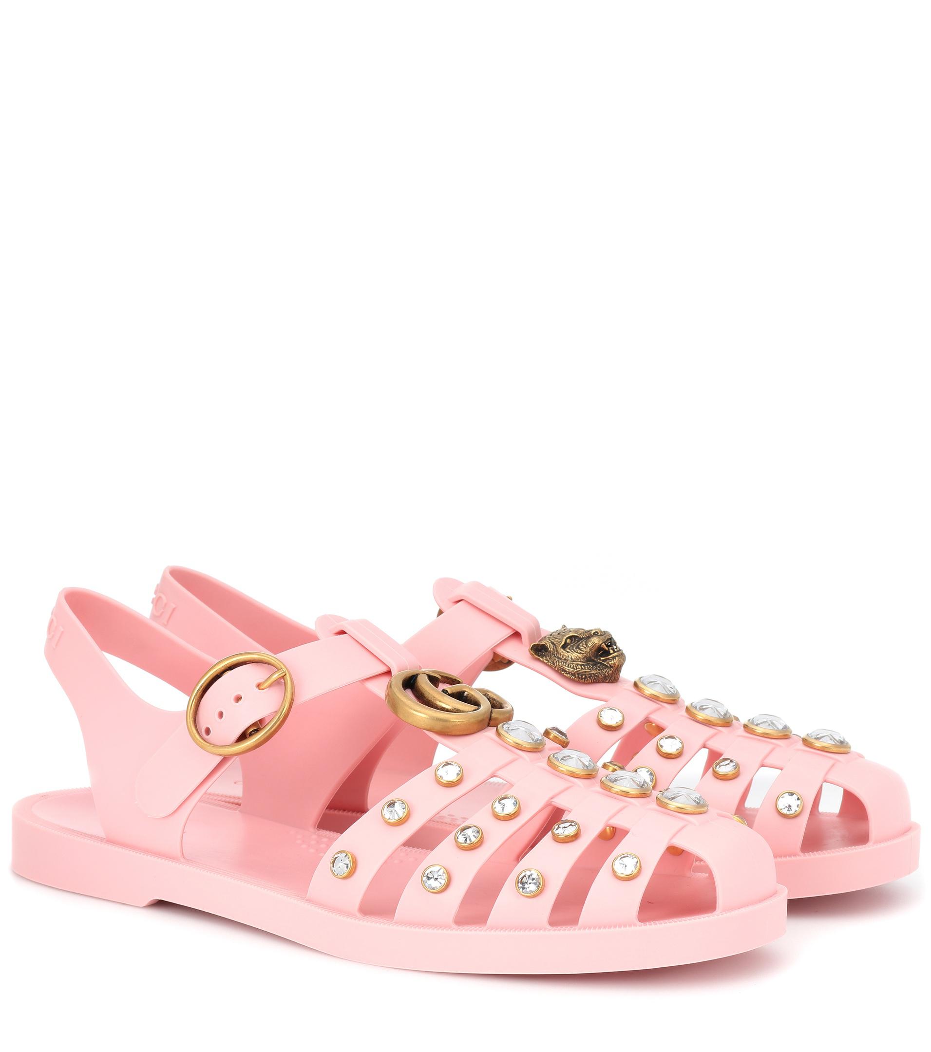 yg gucci jelly sandals
