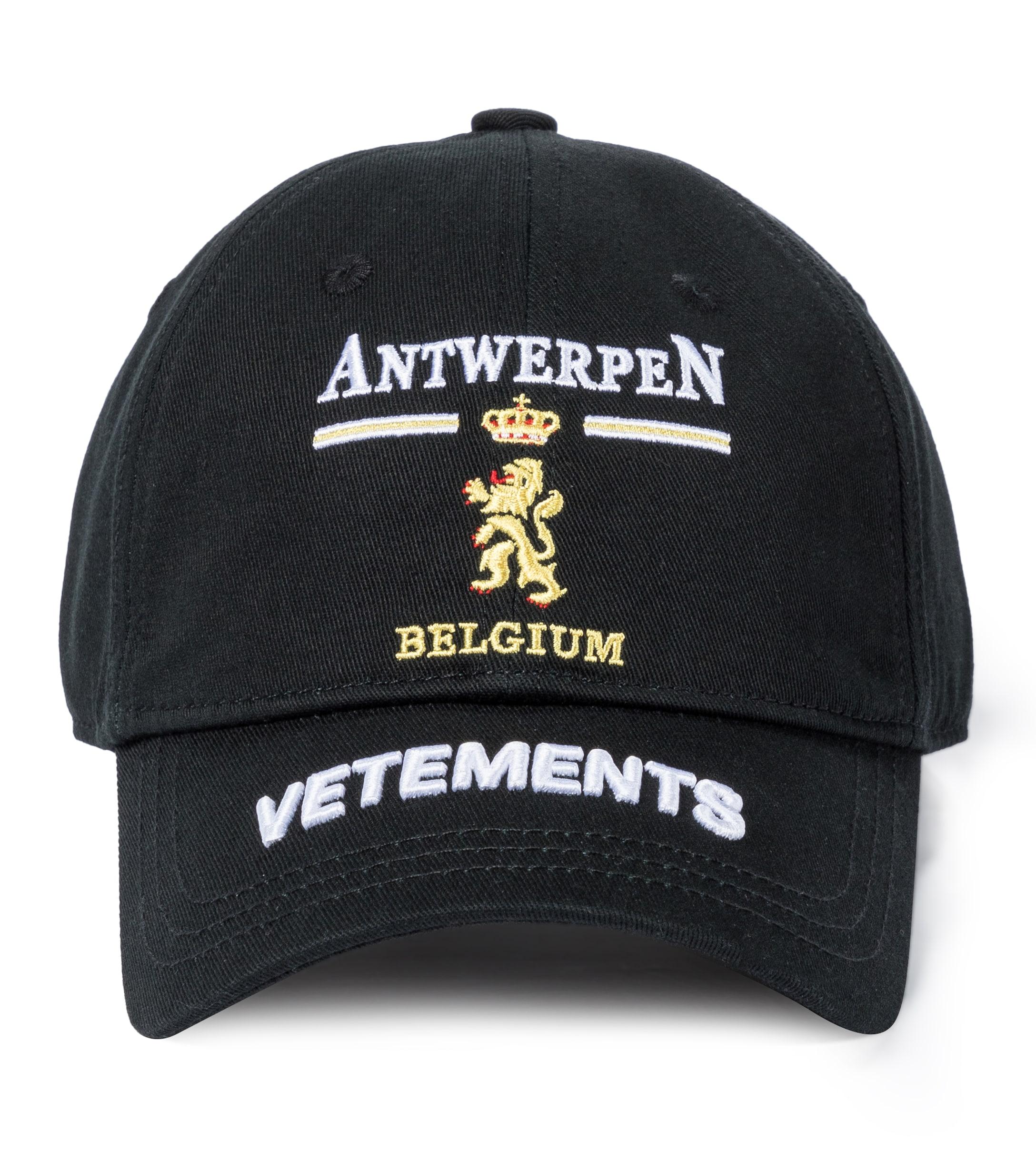 Vetements Antwerp Logo Cotton Baseball Cap in Black | Lyst